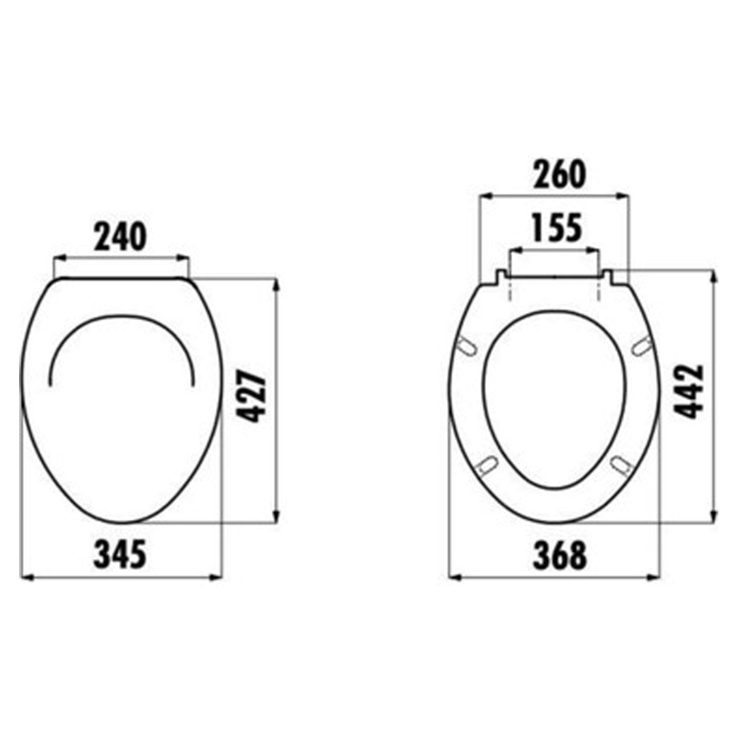 Creavit Çınar Thermoplast Yavaş Kapanan Klozet Kapağı Beyaz - KC0703.03