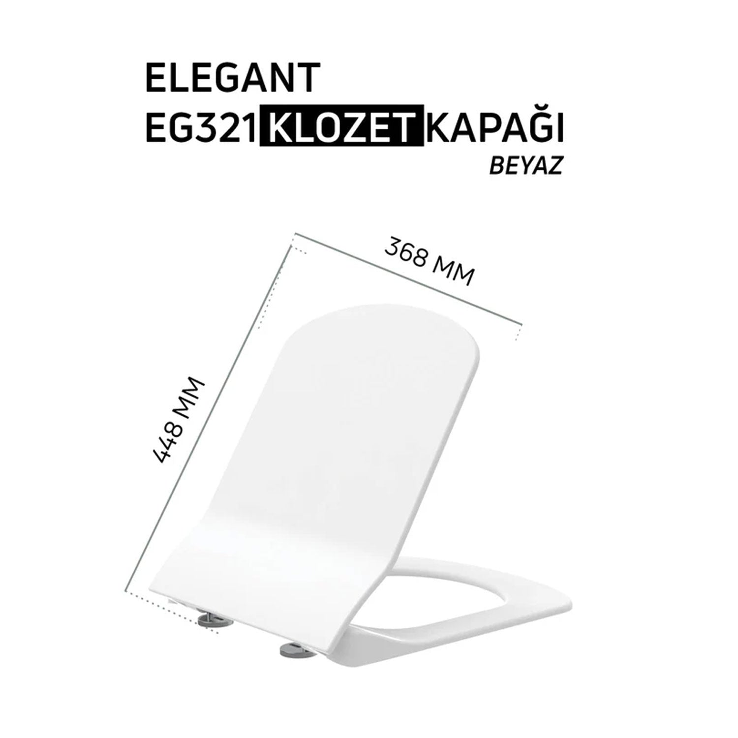 Creavit Elegant Duroplast Yavaş Kapanan Klozet Kapağı Beyaz - KC1103.01