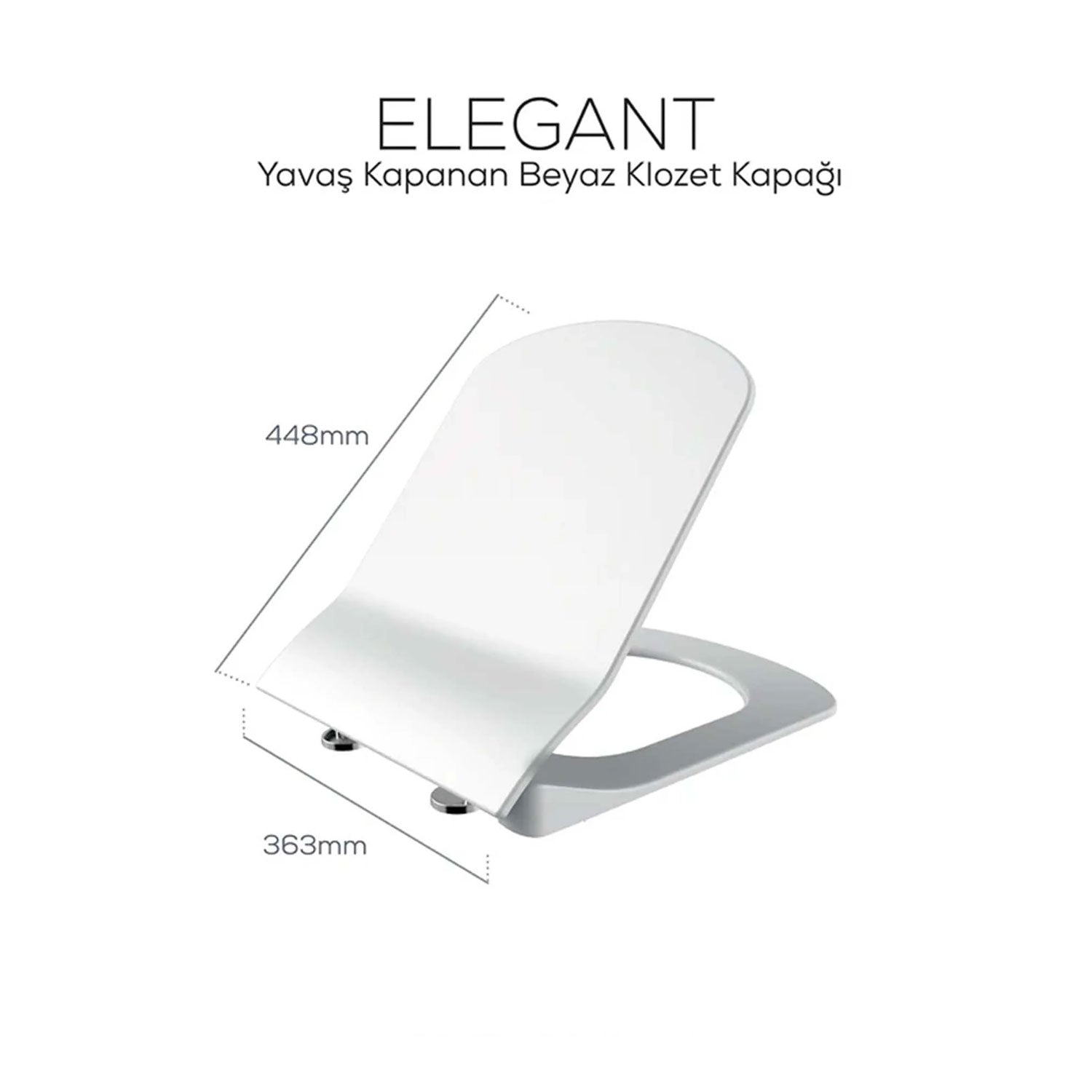 Creavit Elegant Thermoplast Yavaş Kapanan Klozet Kapağı Beyaz - KC1103.03