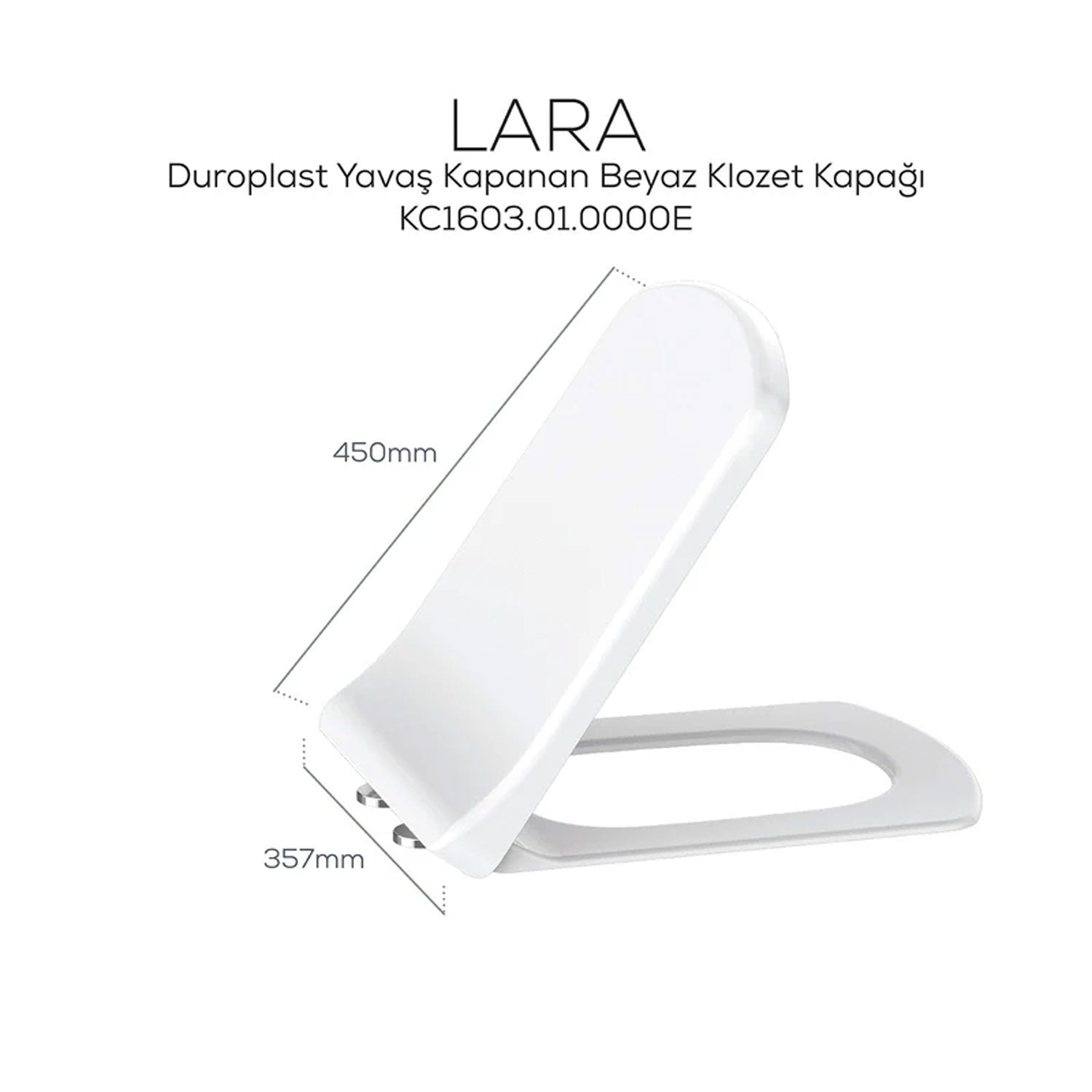 Creavit Lara Droplast Yavaş Kapanan Klozet Kapağı Beyaz - KC1603.01