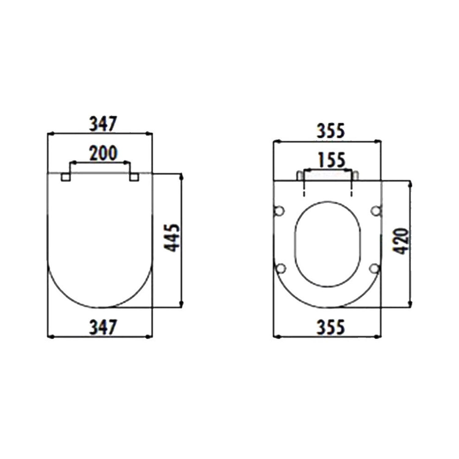 Creavit Lara Duroplast Yavaş Kapanan Klozet Kapağı Mat Siyah - KC1603.01.1400E
