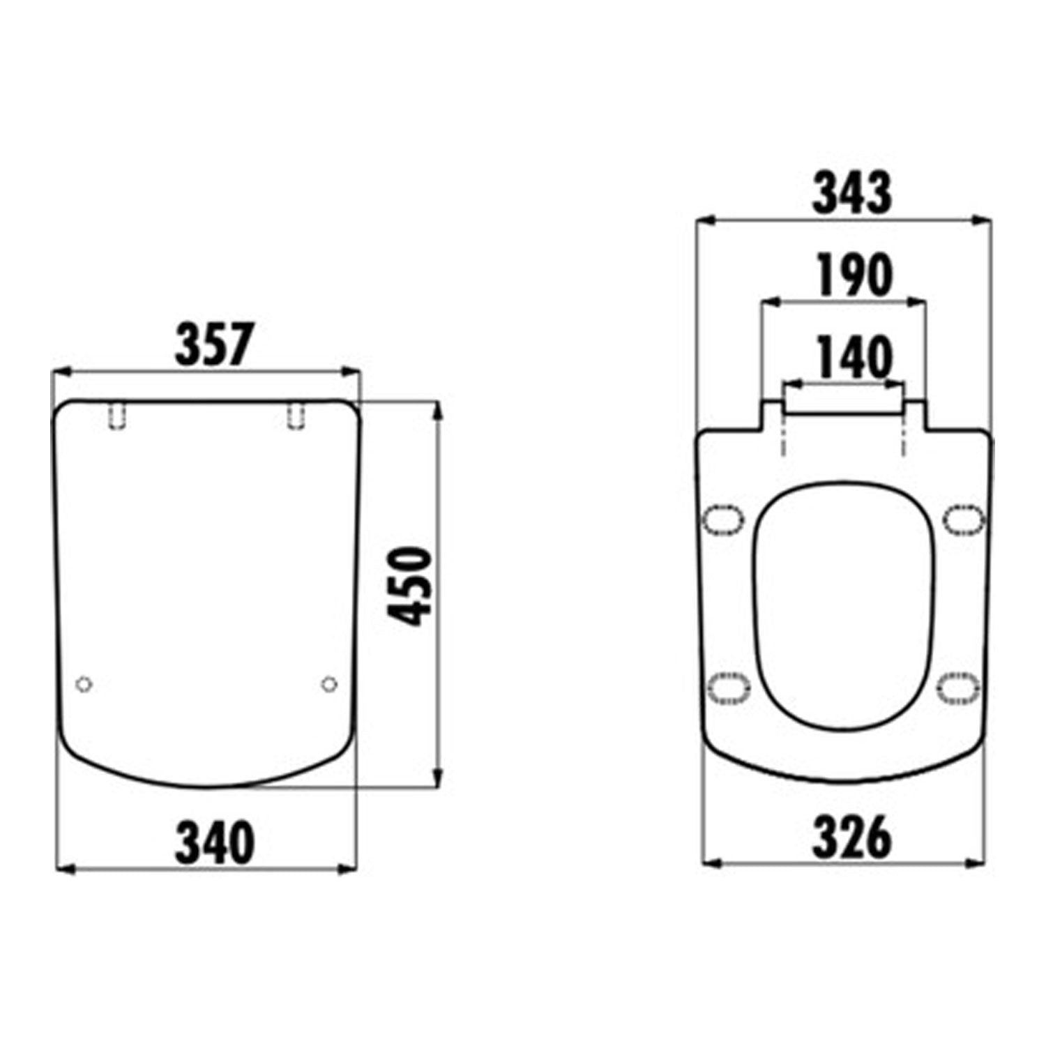 Creavit Lara Thermoplast Yavaş Kapanan Klozet Kapağı Beyaz - KC1603.03