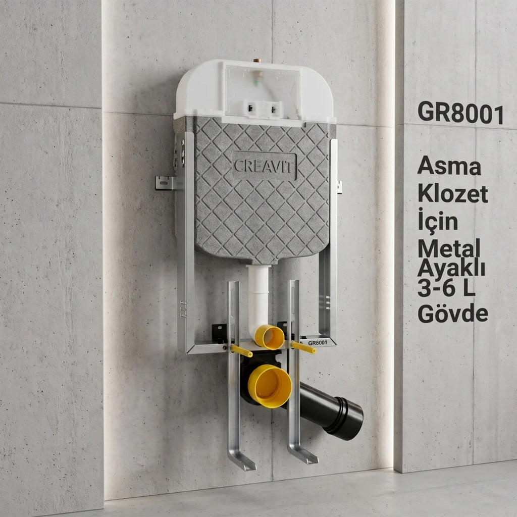 Creavit Gömme Rezervuar GR5001 + Kumanda Paneli GR8002.00