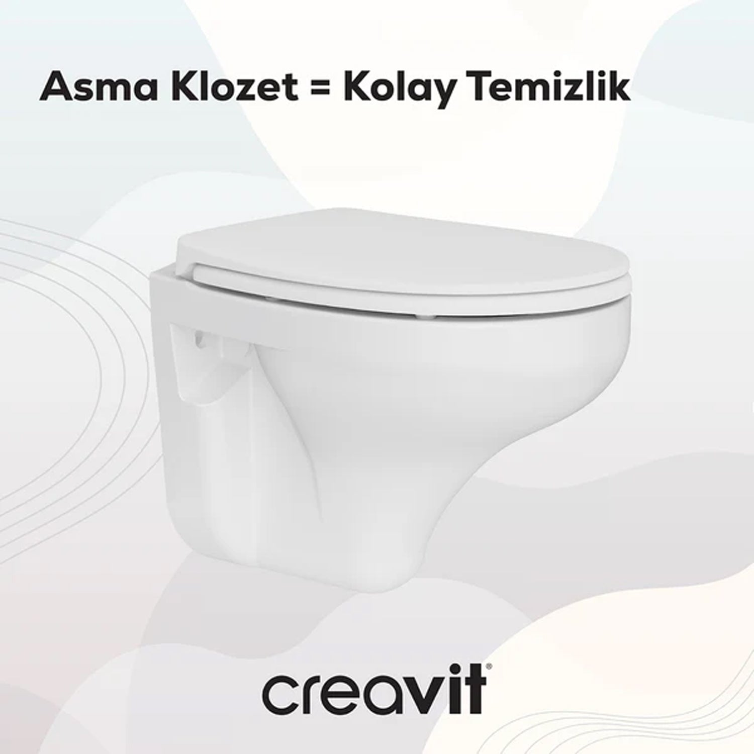 Creavit Perla Asma Klozet + Thermoplast Yavaş Kapanan Klozet Kapağı Beyaz - Set