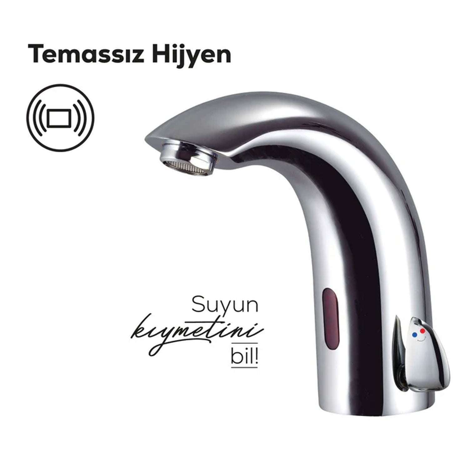 Creavit Fotoselli Lavabo Armatürü Çift Su Girişli AC/DC Krom - ES2210