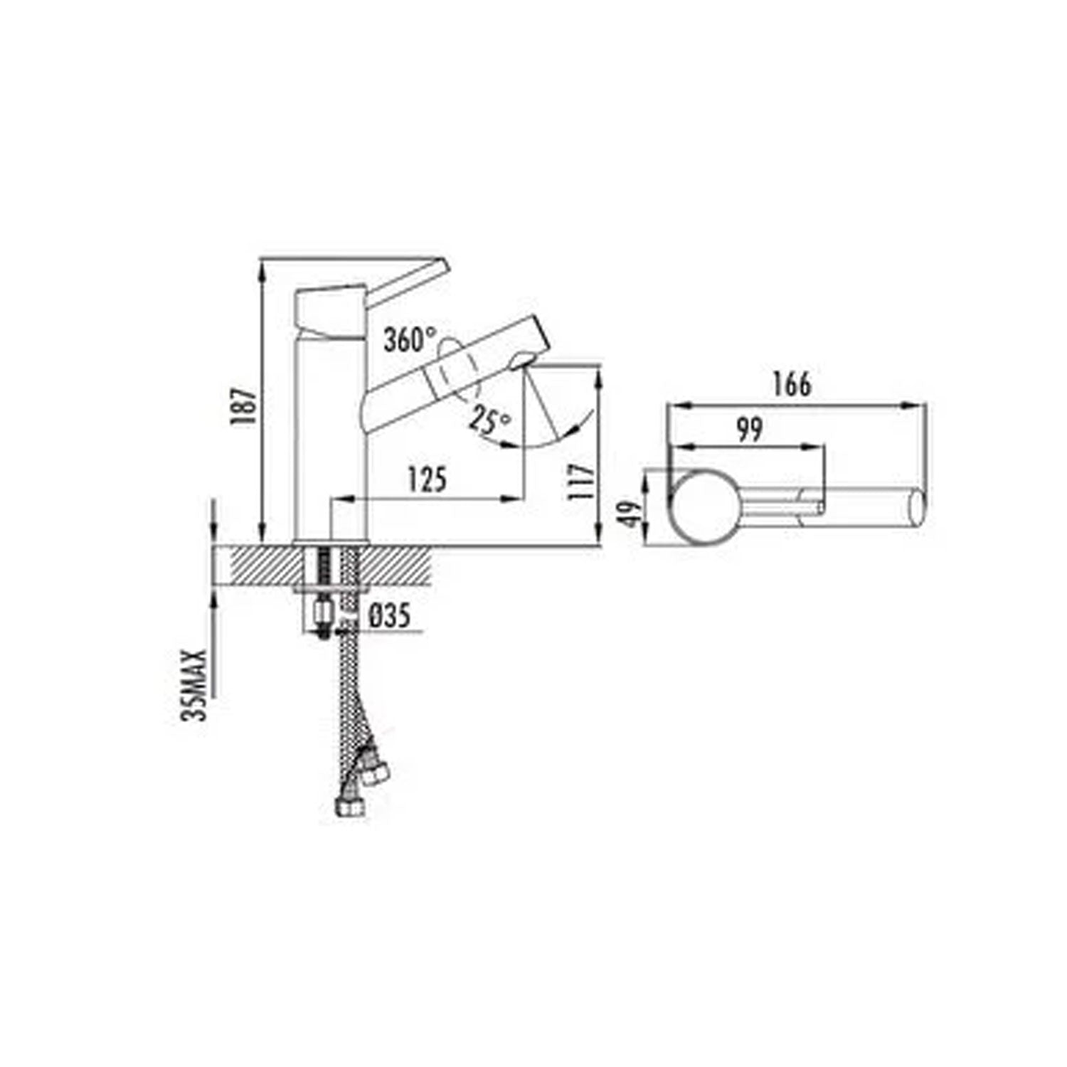 Creavit Ducky Ficus Lavabo Armatürü Mavi - FC1198B