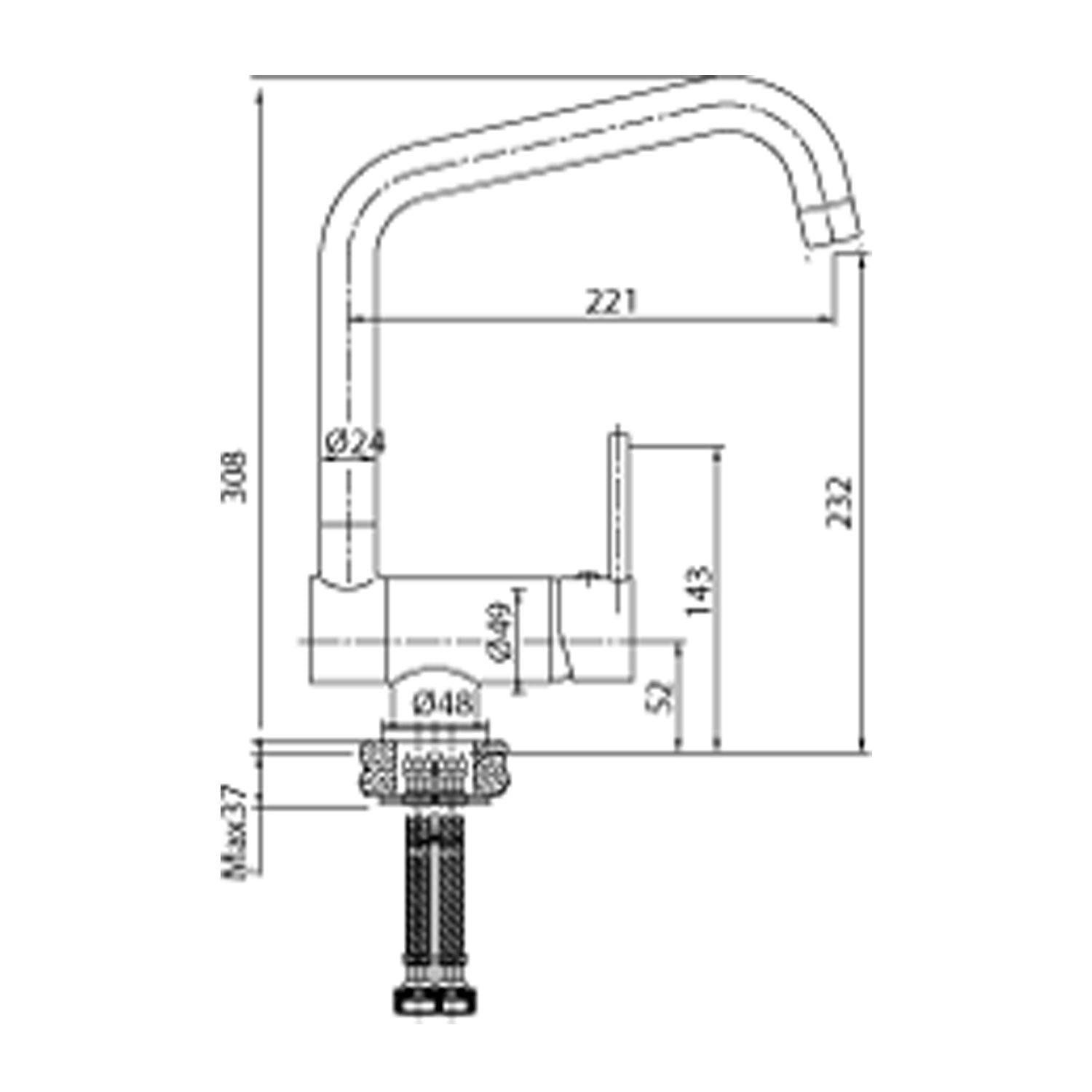 Creavit Lua Mutfak Armatürü Krom - MF8600
