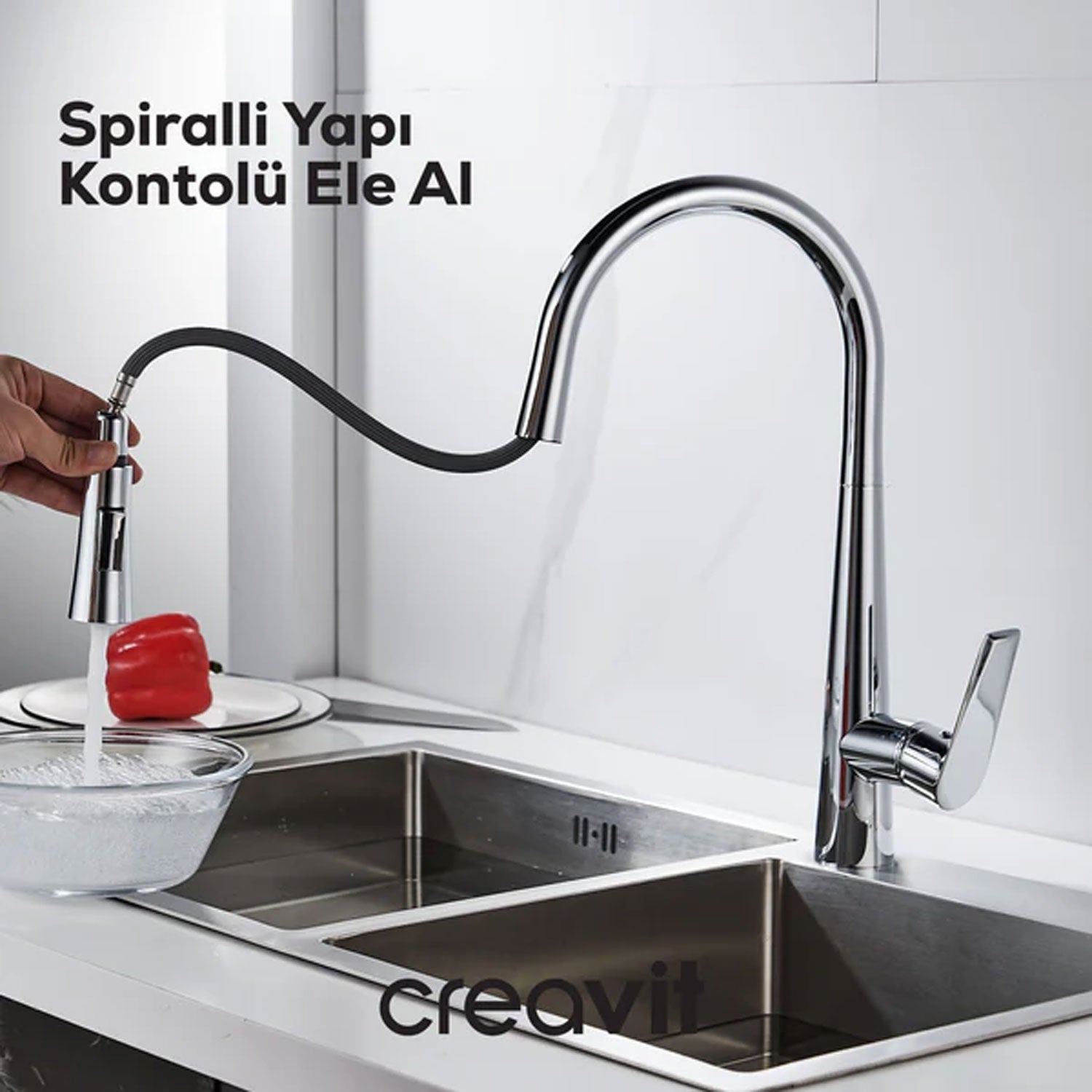 Creavit Spiralli Mutfak Armatürü Krom - MF8858