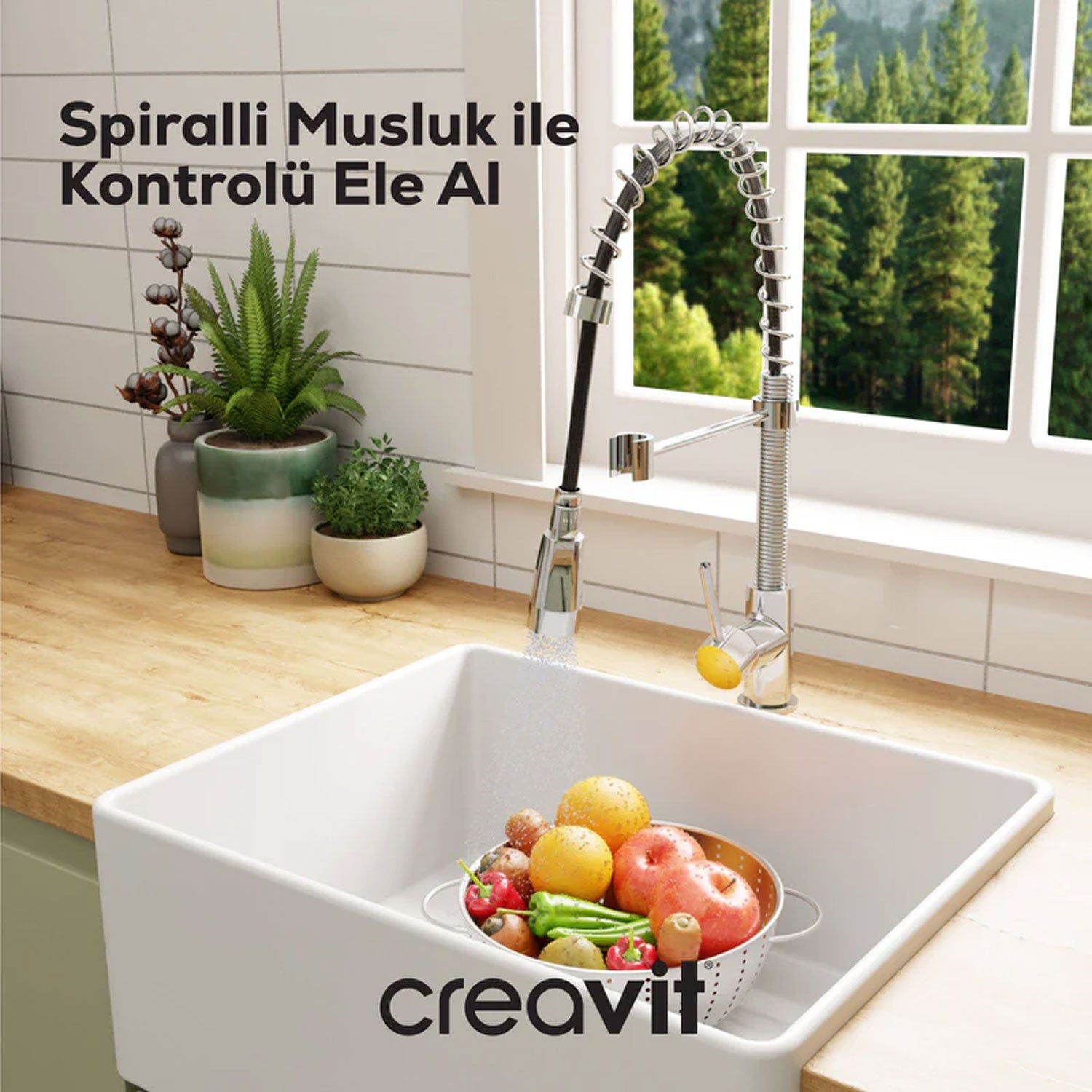 Creavit Spiralli Mutfak Armatürü Krom - MF9910L