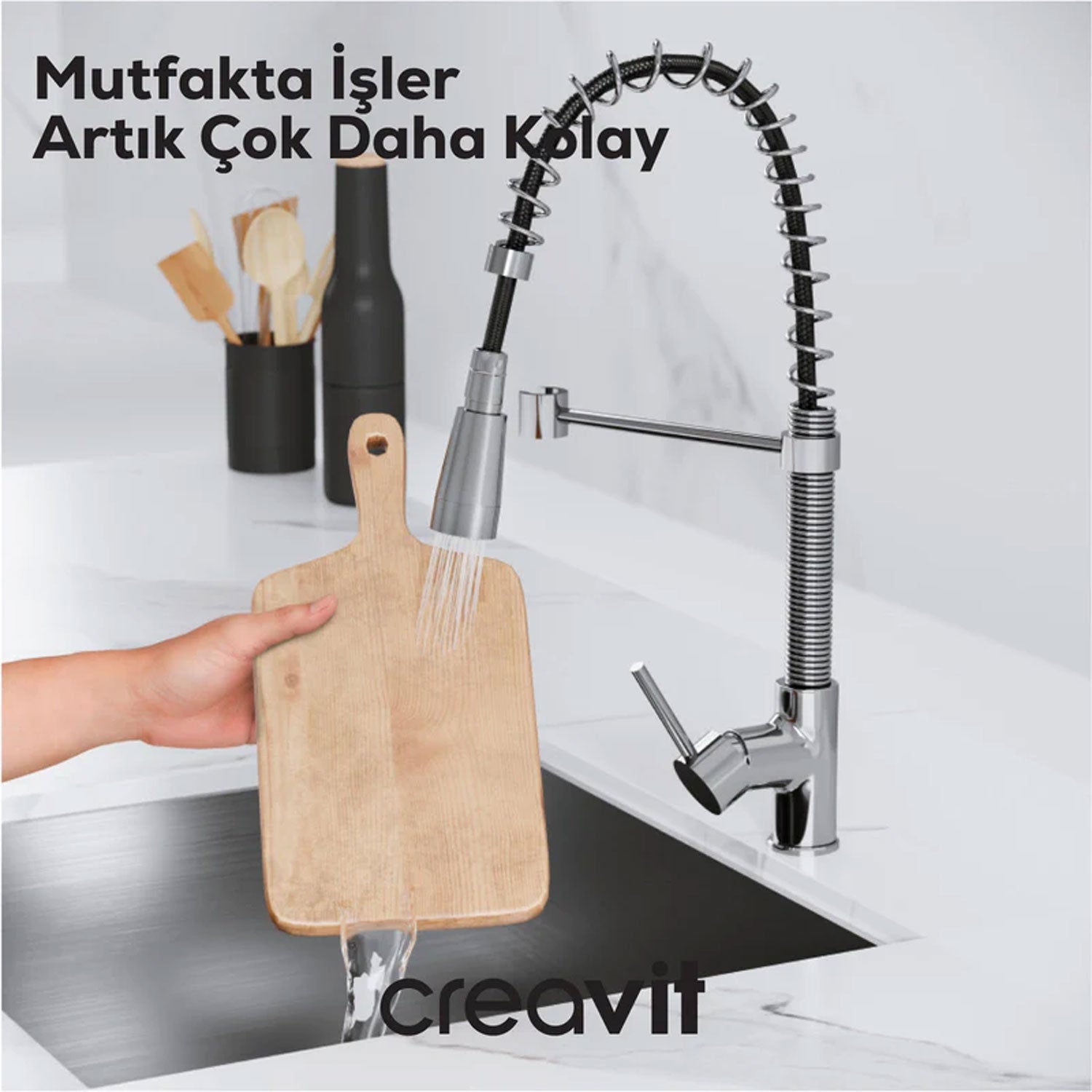 Creavit Spiralli Mutfak Armatürü Krom - MF9910L