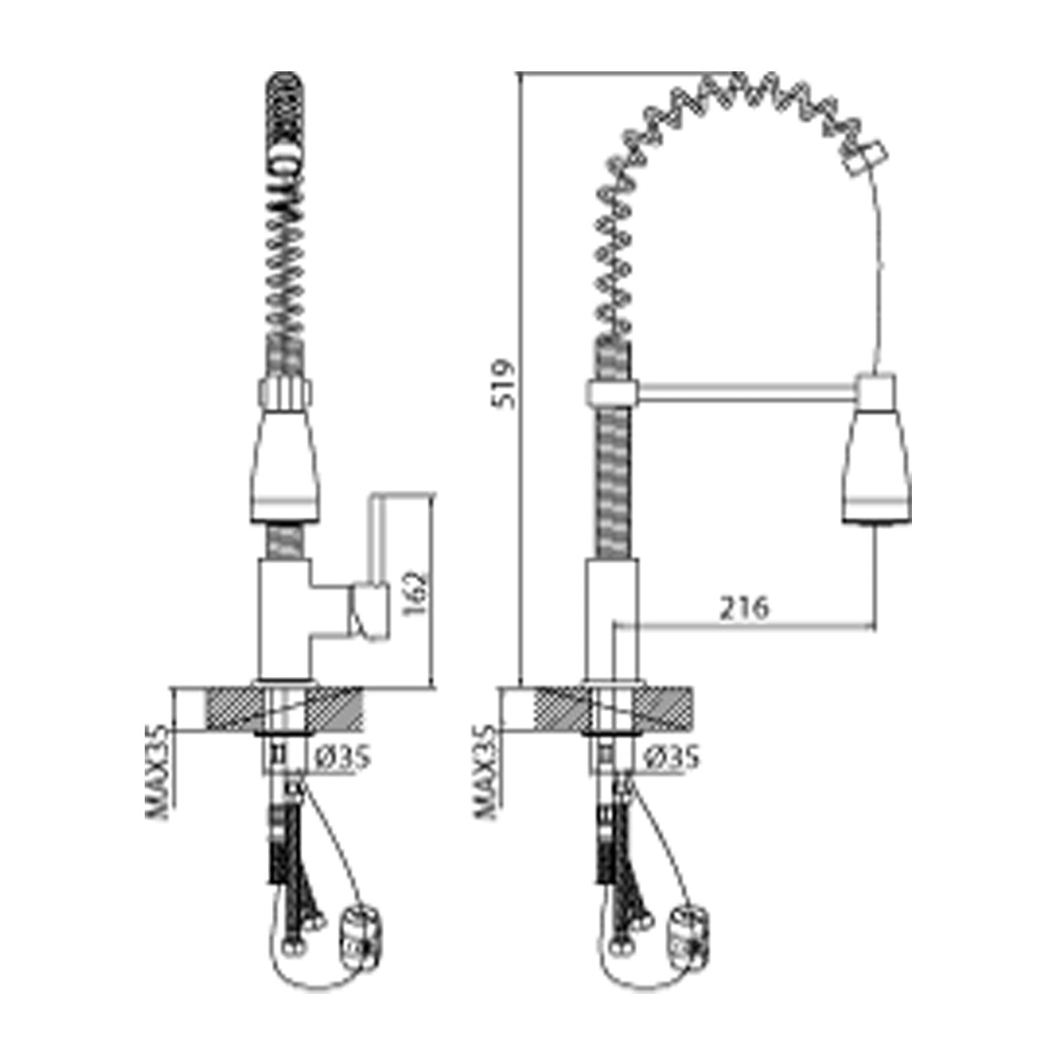 Creavit Spiralli Mutfak Armatürü Krom - MF9910L