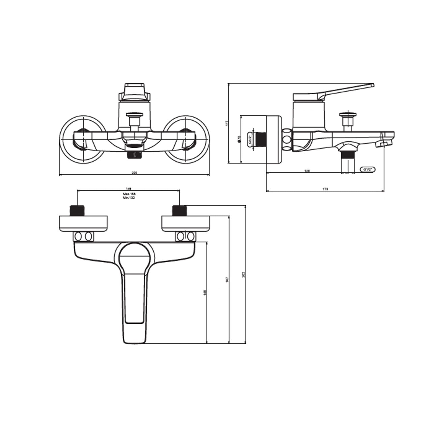NSK Nobia Pro Banyo Bataryası Krom - N2038102