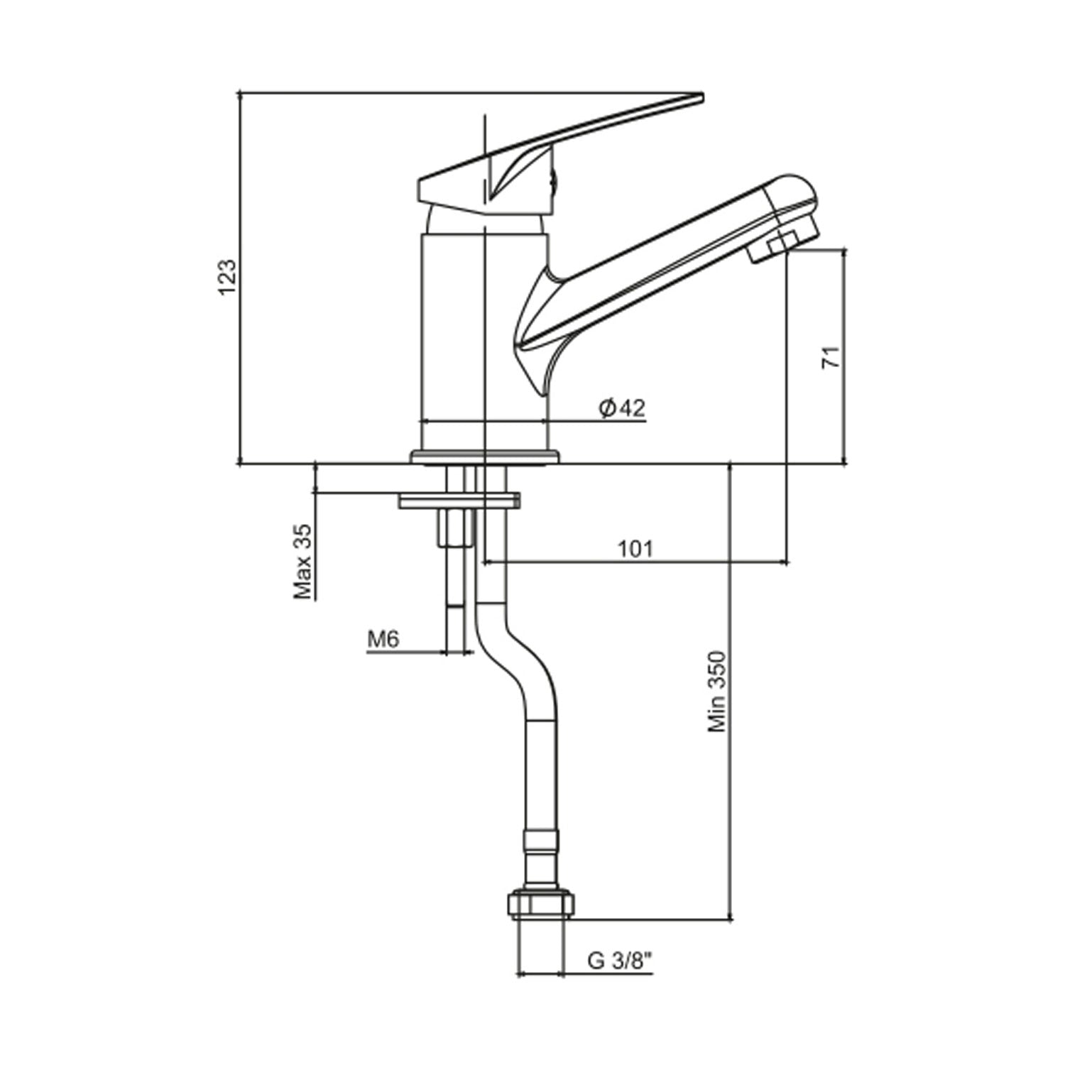 NSK Trento Lavabo Bataryası Krom - N2024102