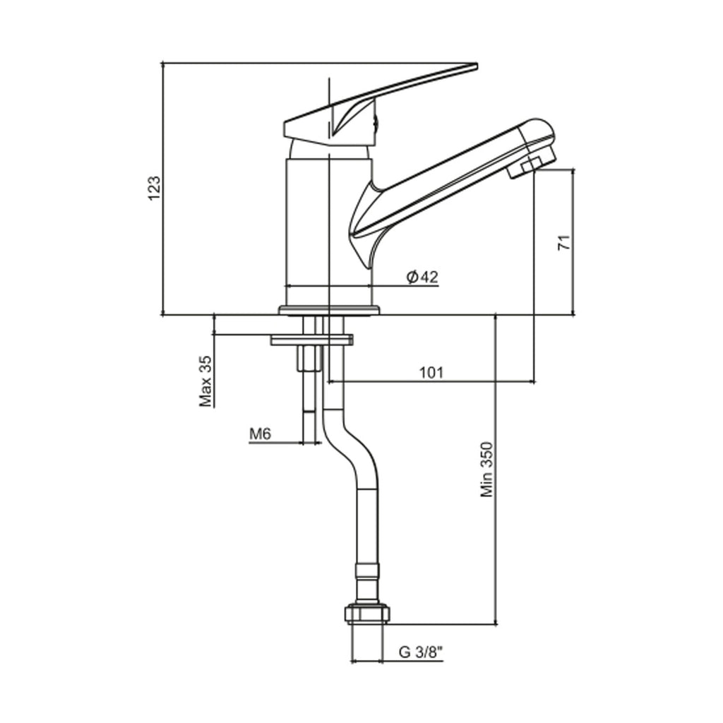 NSK Trento Lavabo Bataryası Krom - N2024102