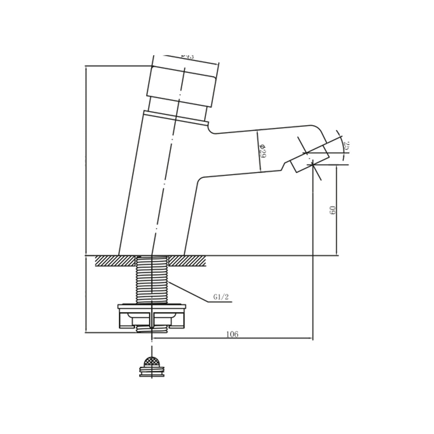 NSK Zaman Ayarlı Lavabo Bataryası Krom - N2110302