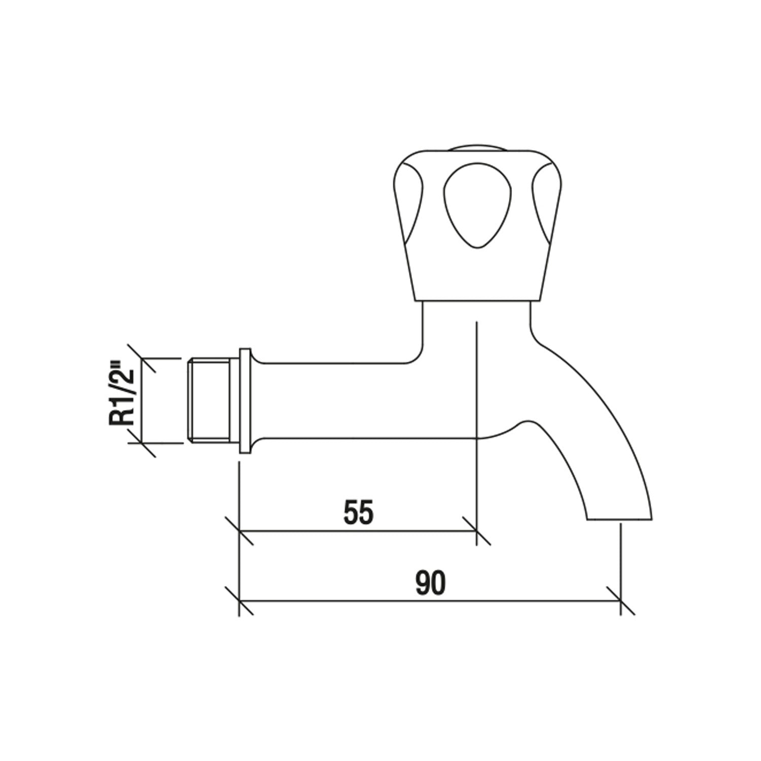 NSK Kısa Musluk Krom - N2400102