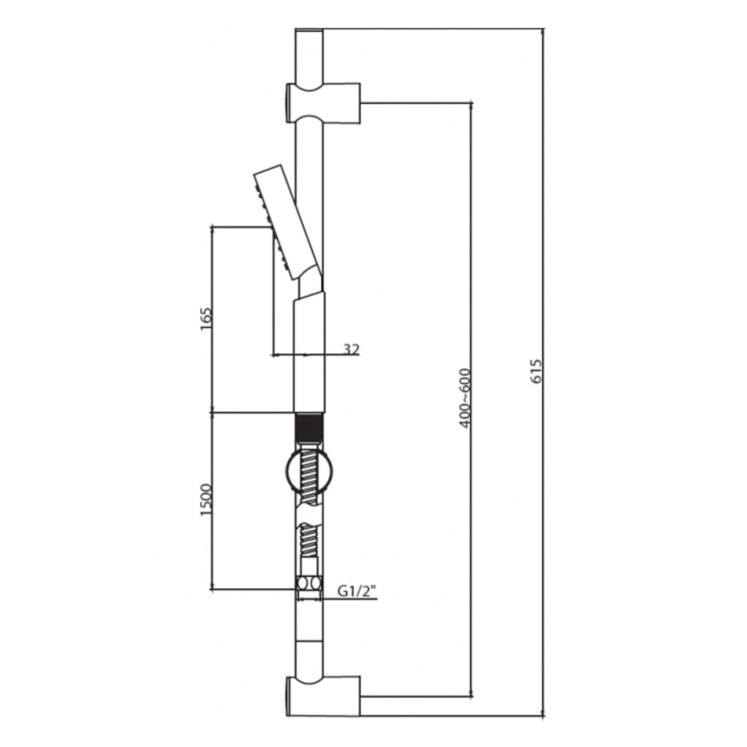NSK 5 Fonksiyonlu Sürgülü El Duşu Krom - N2821002