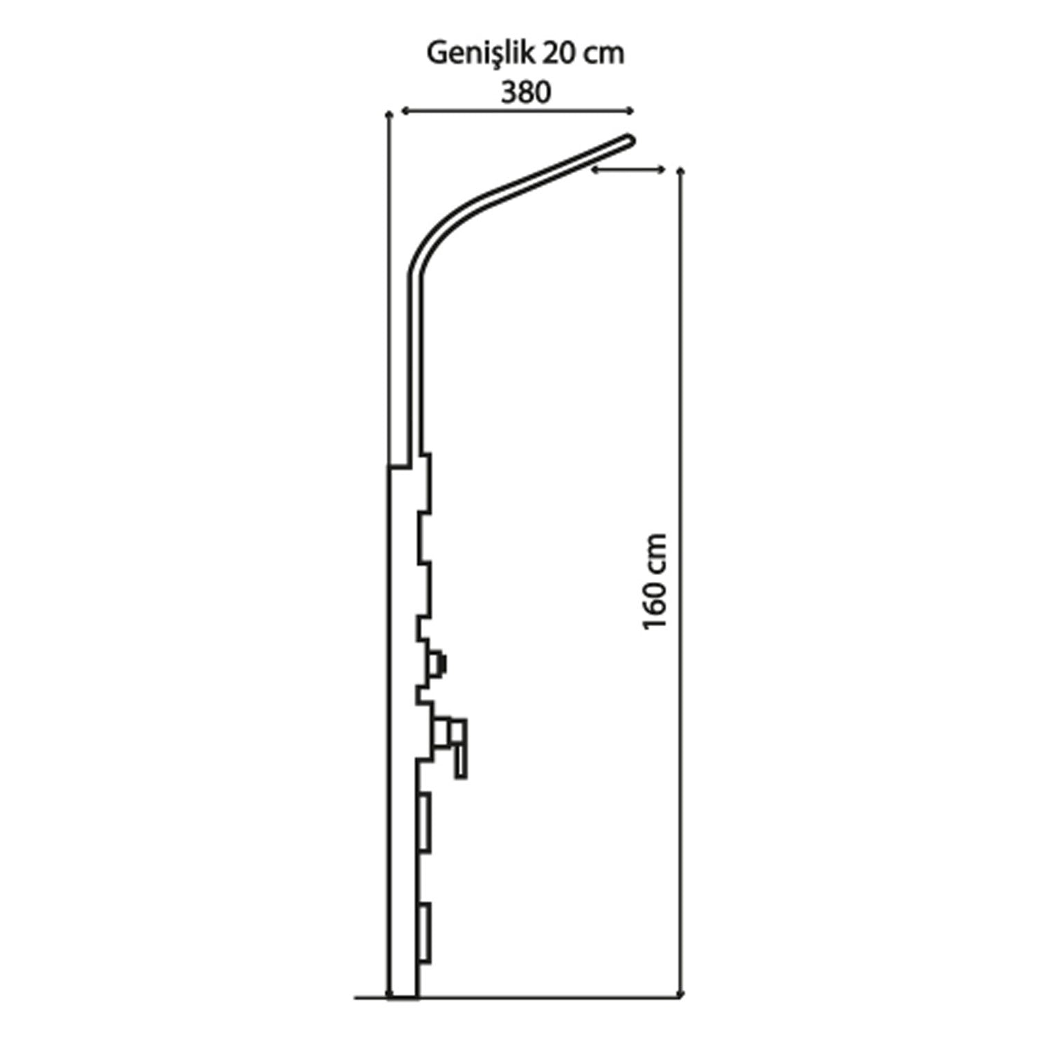 NSK Duş Paneli Krom - N2920602
