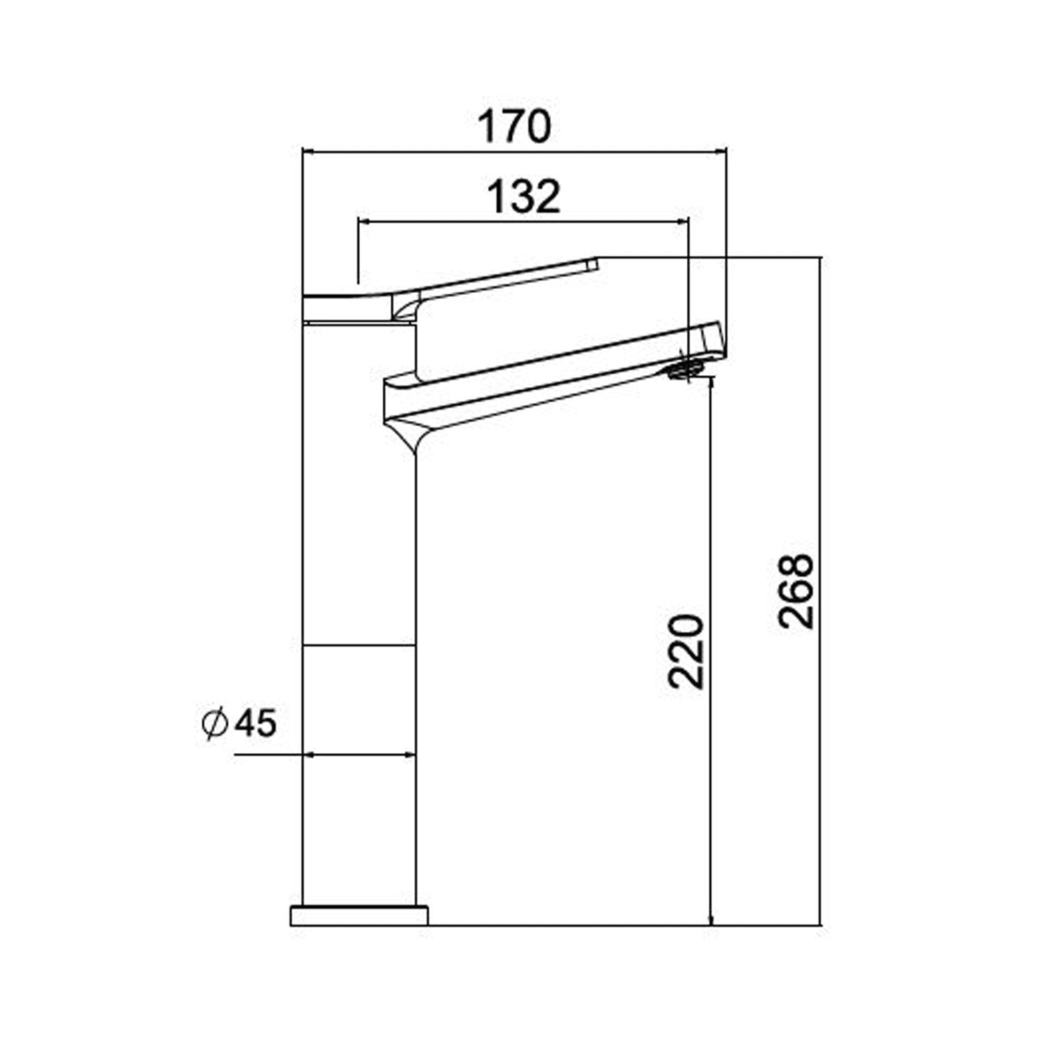 NSK Nobia Pro Yüksek Lavabo Bataryası Krom - N3014702
