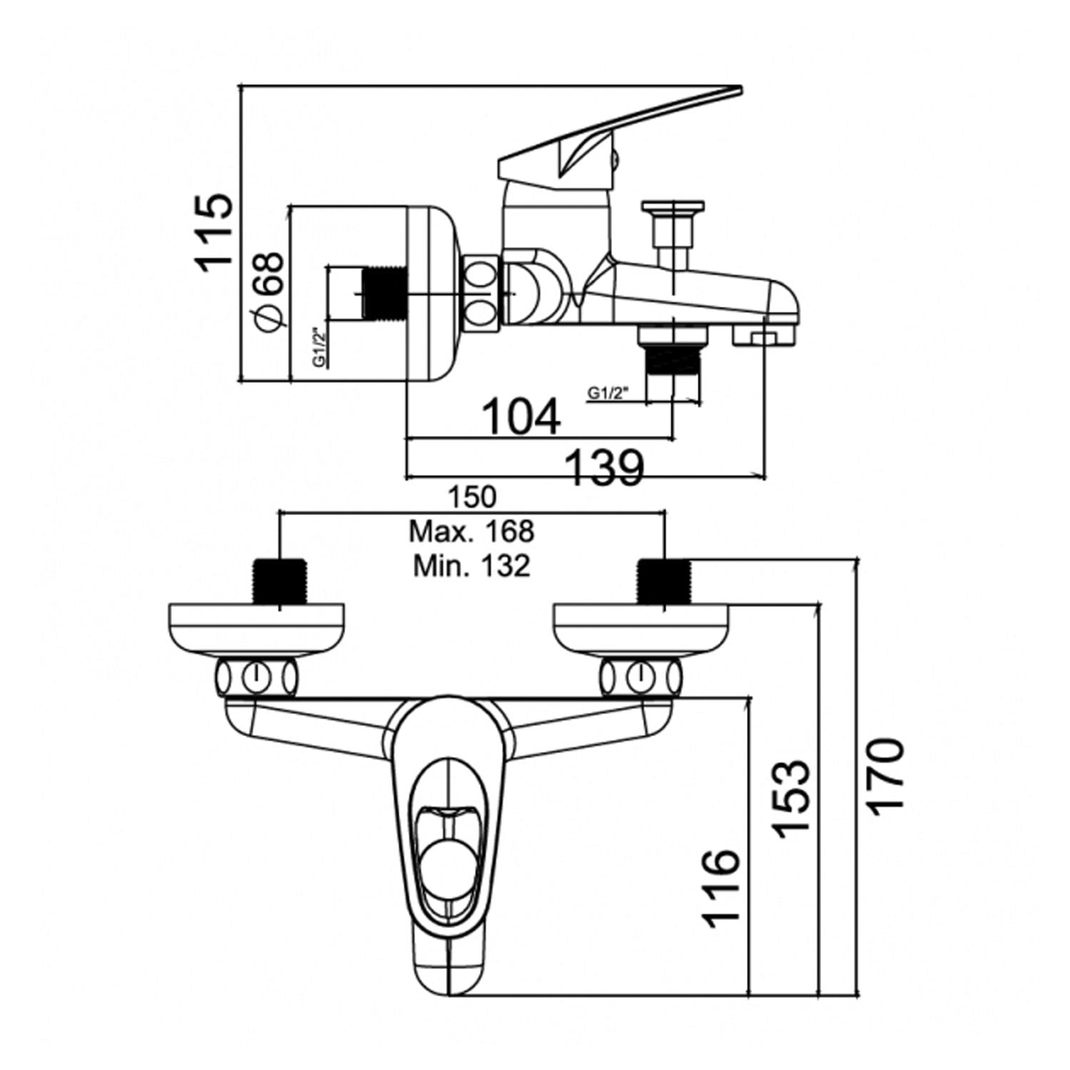 NSK Trento Banyo Bataryası Krom - N3033902