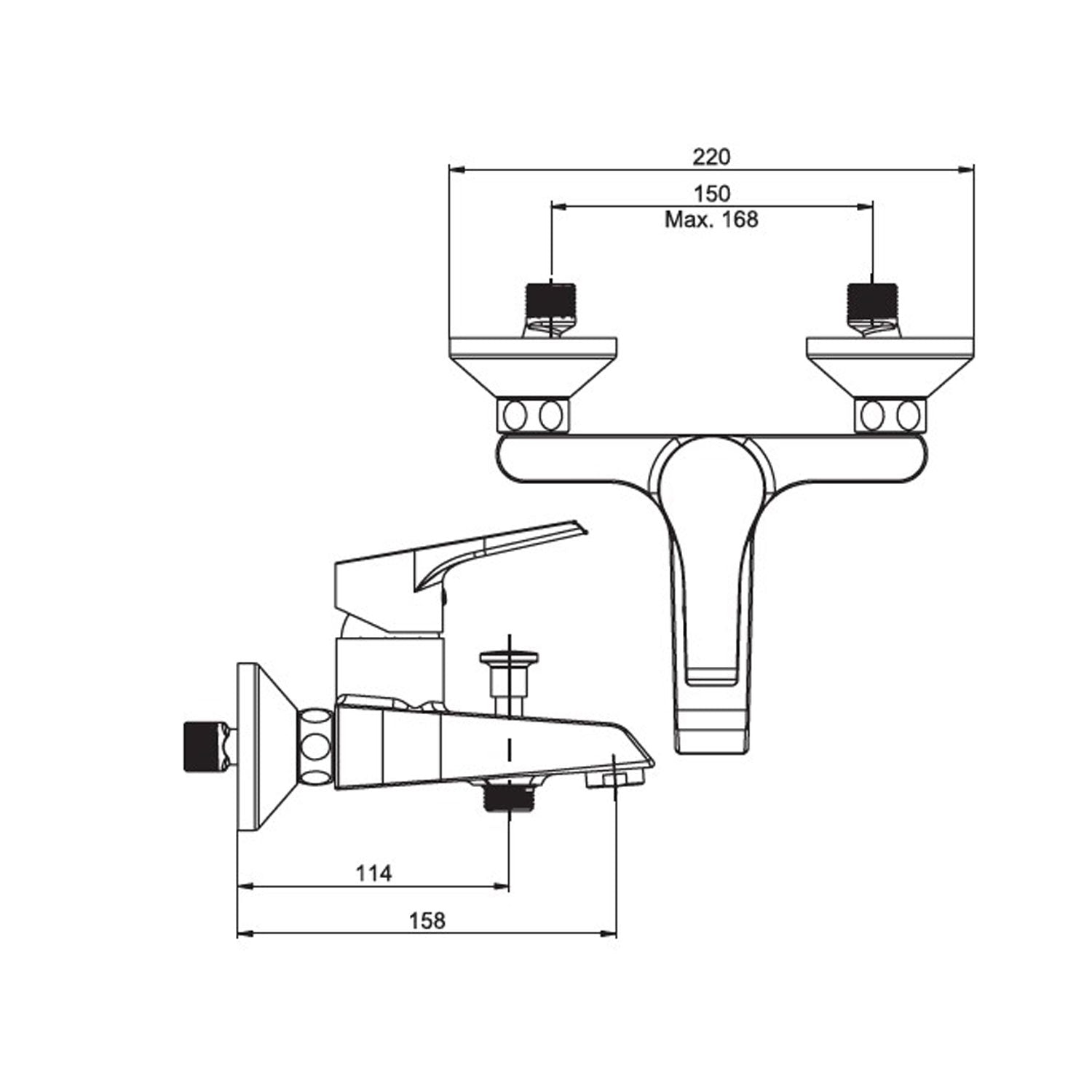 NSK Visia Plus Banyo Bataryası Krom - N3035402