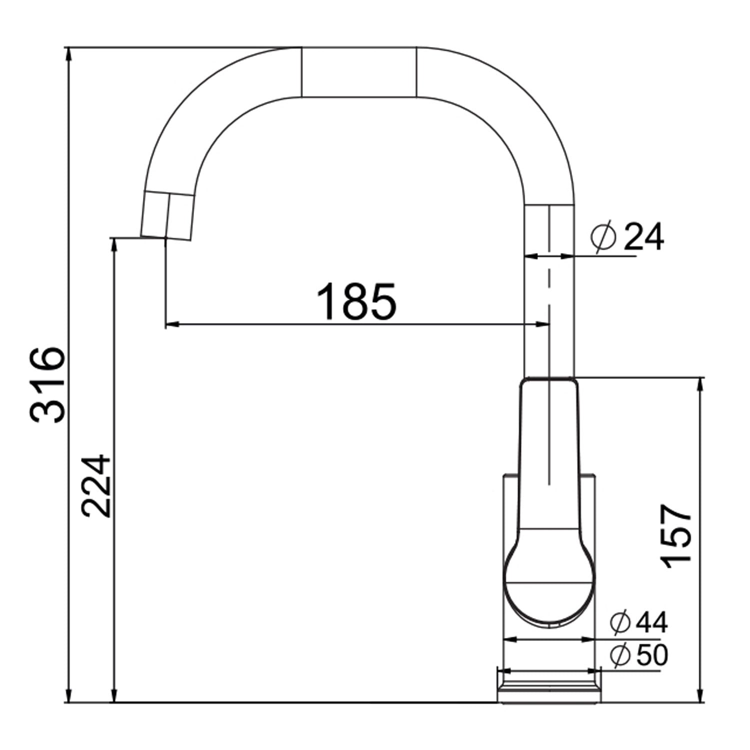 NSK Nobia Pro Eviye Bataryası Krom - N3063702