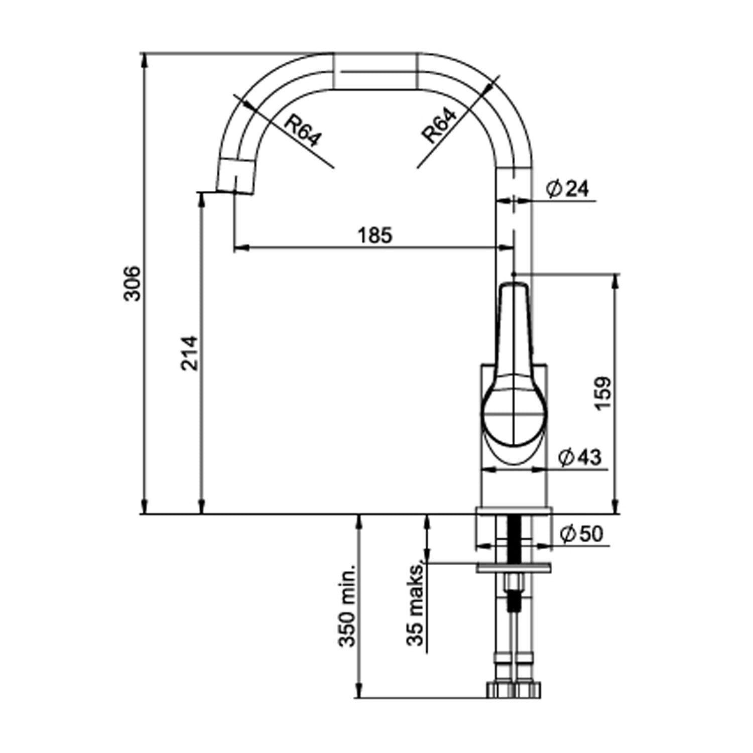 NSK Noxia Eviye Bataryası Krom - N3063902