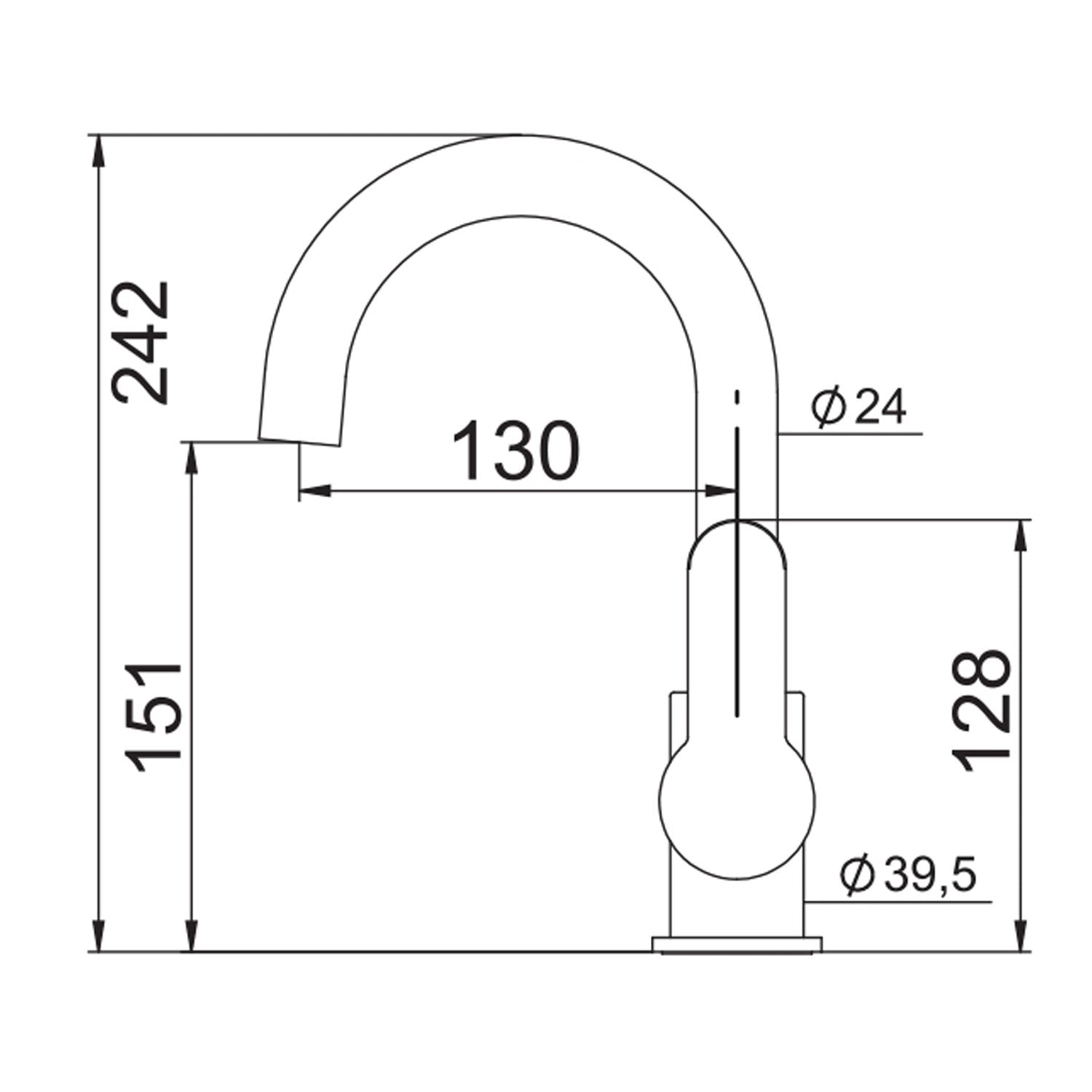 NSK Molera Kuğu Lavabo Bataryası Krom - N4013202