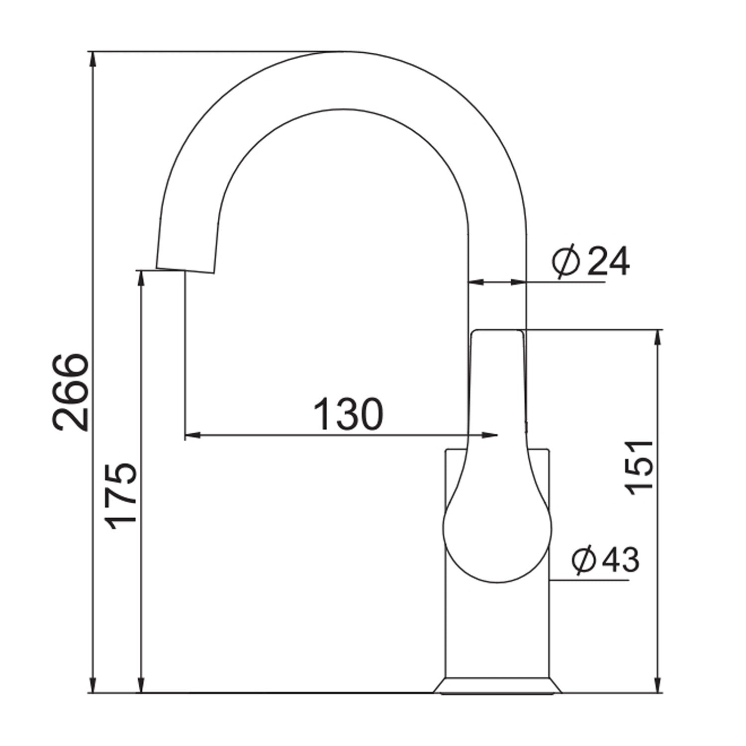 NSK Visia Plus Kuğu Lavabo Bataryası Krom - N4013402