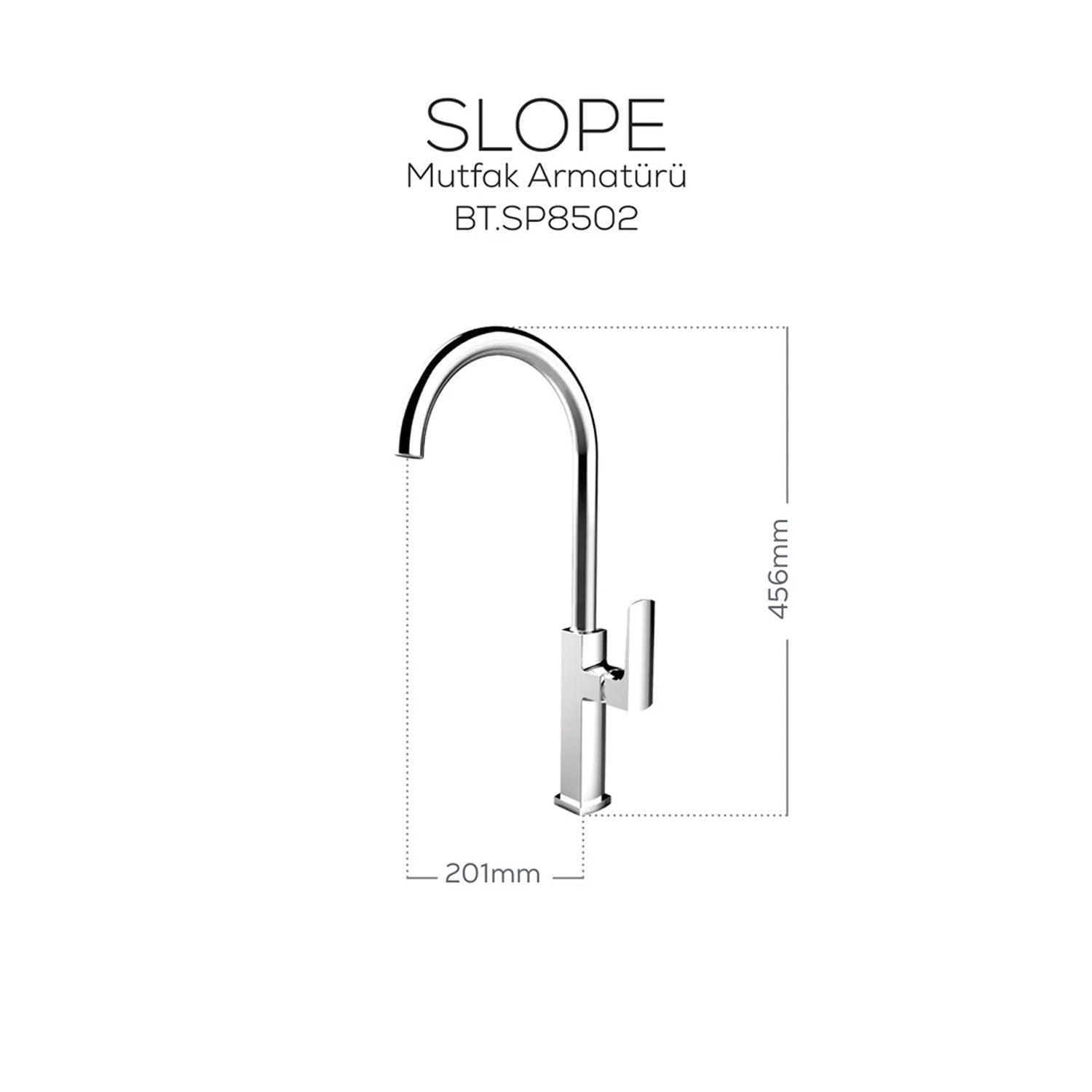 Creavit Slope Mutfak Armatürü Krom - SP8502