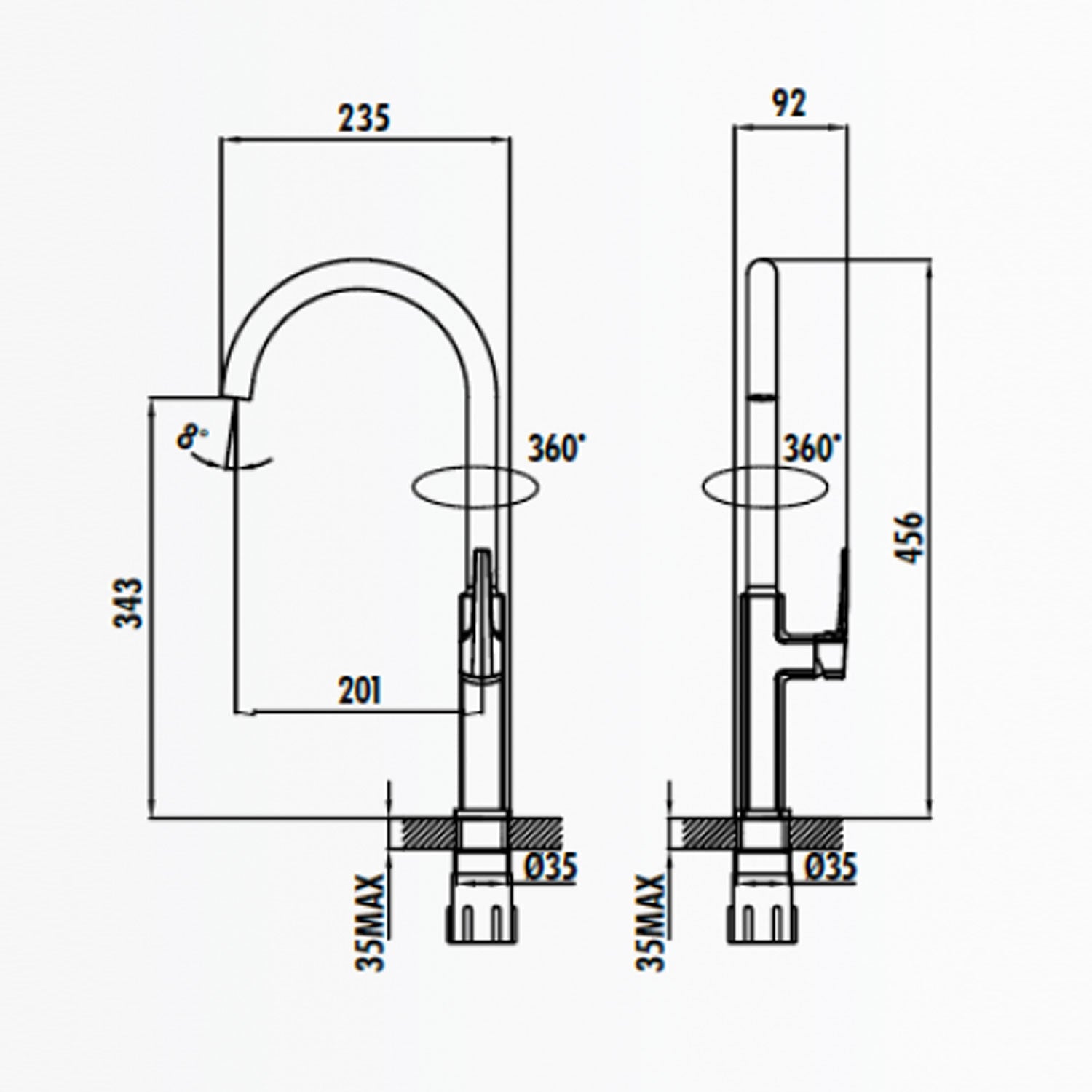 Creavit Slope Mutfak Armatürü Krom - SP8502