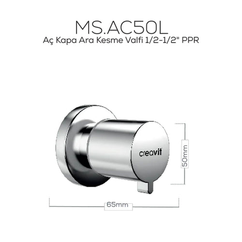 Creavit Aç Kapa Ara Kesme Valfi 1/2-1/2 - AC50L