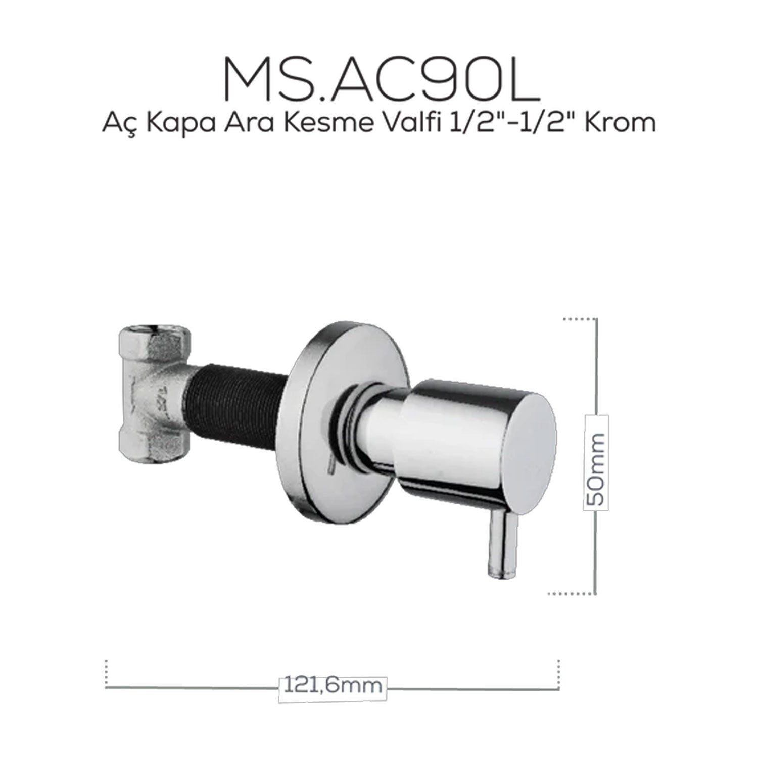 Creavit Aç Kapa Ara Kesme Valfi 1/2 - AC90L