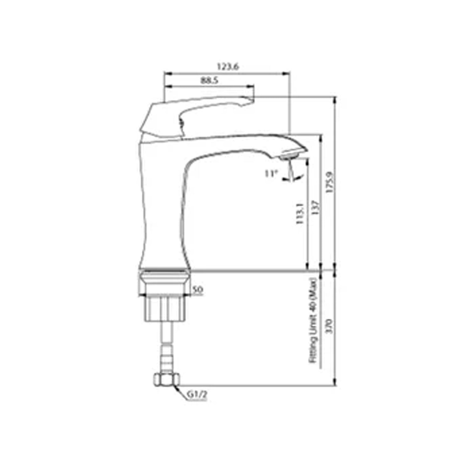 Creavit Avangart Lavabo Armatürü Krom - AG1500