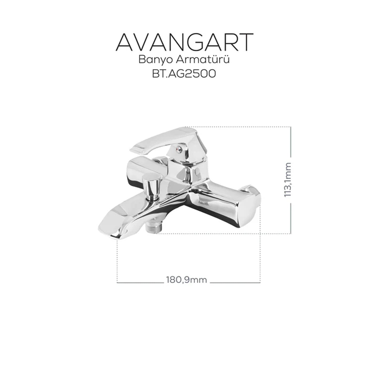 Creavit Avangart Banyo Armatürü Krom - AG2500