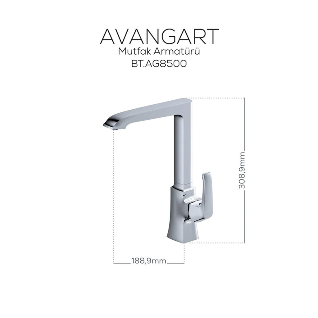 Creavit Avangart Mutfak Armatürü Krom - AG8500