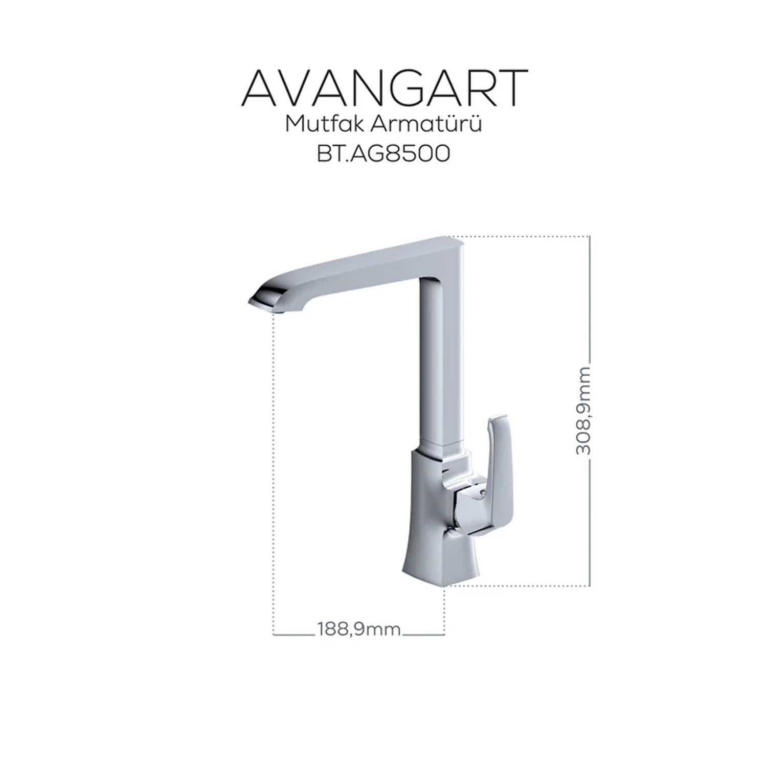 Creavit Avangart Mutfak Armatürü Krom - AG8500
