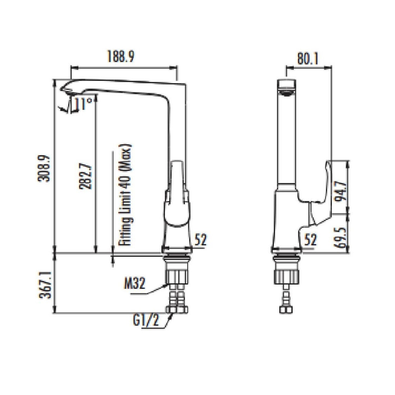 Creavit Avangart Mutfak Armatürü Krom - AG8500