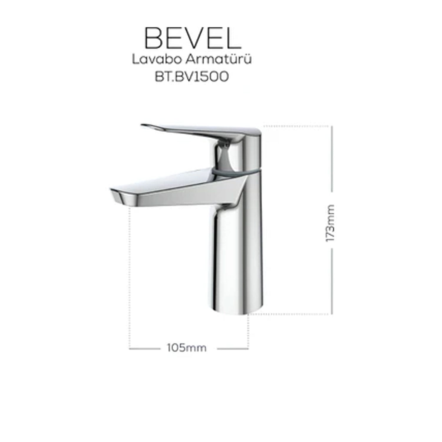 Creavit Bevel Lavabo Armatürü Krom - BV1500