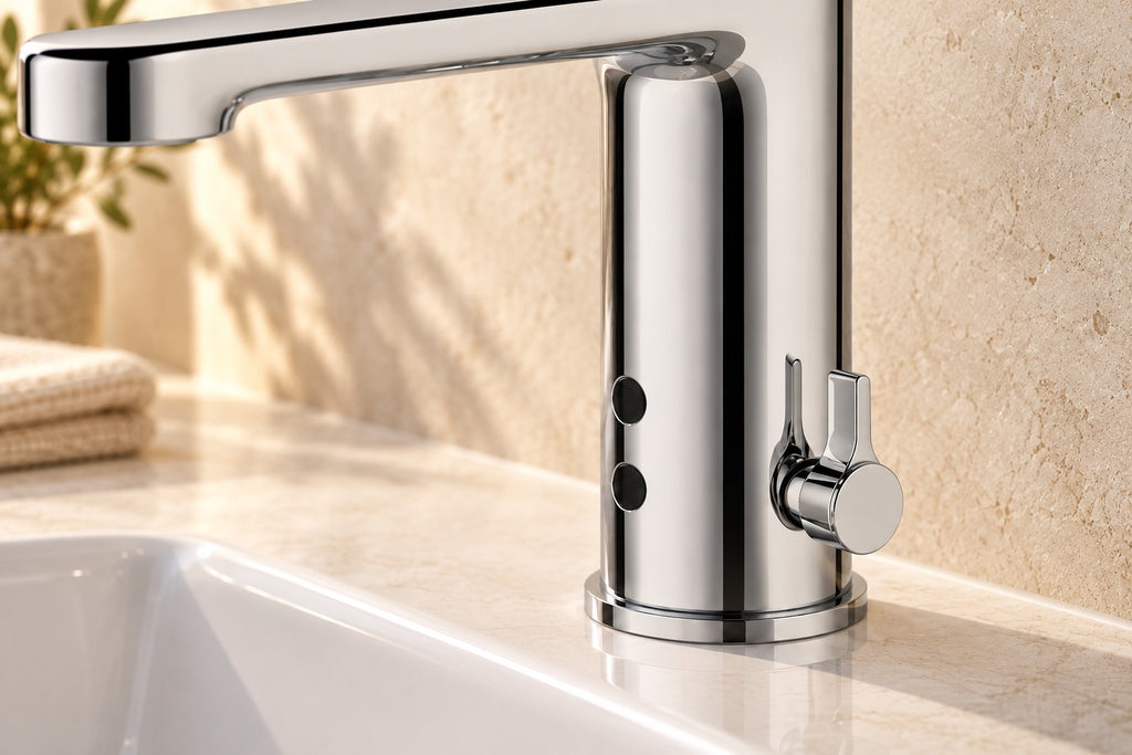Creavit Fotoselli Lavabo Armatürü Çift Su Girişli Krom - ES2410