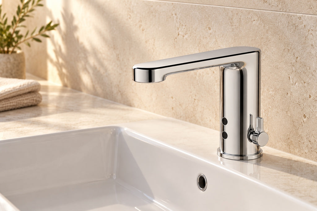 Creavit Fotoselli Lavabo Armatürü Çift Su Girişli Krom - ES2410