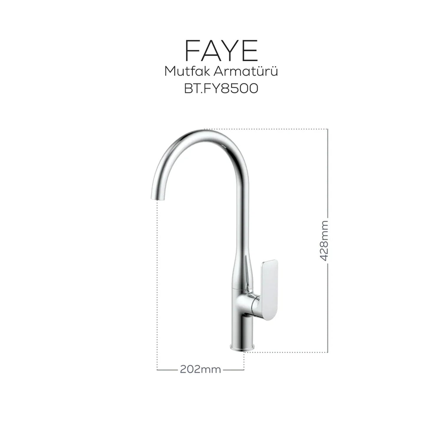 Creavit Faye Mutfak Armatürü Krom - FY8500