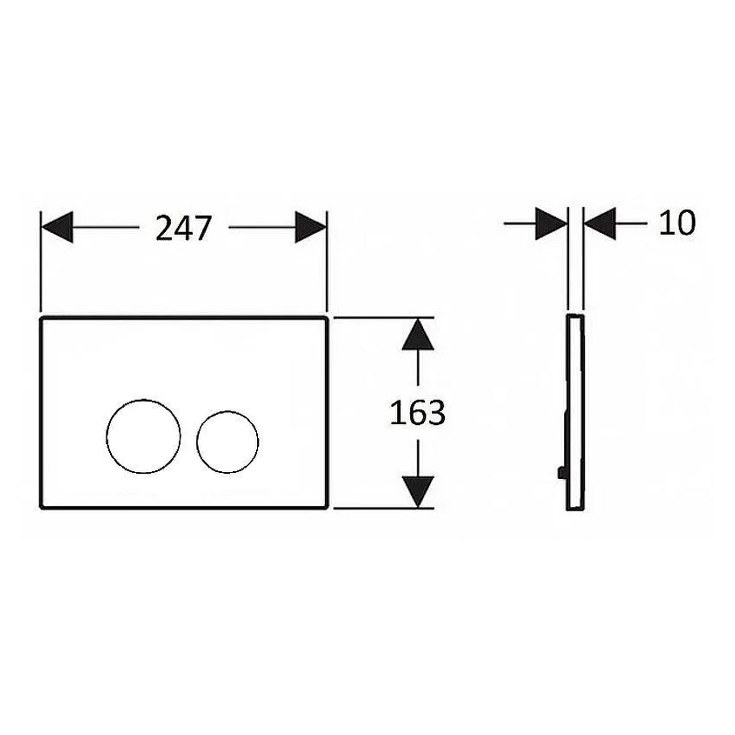 Creavit Terra Parlak Krom Kaplama Kumanda Paneli - GP9004.00