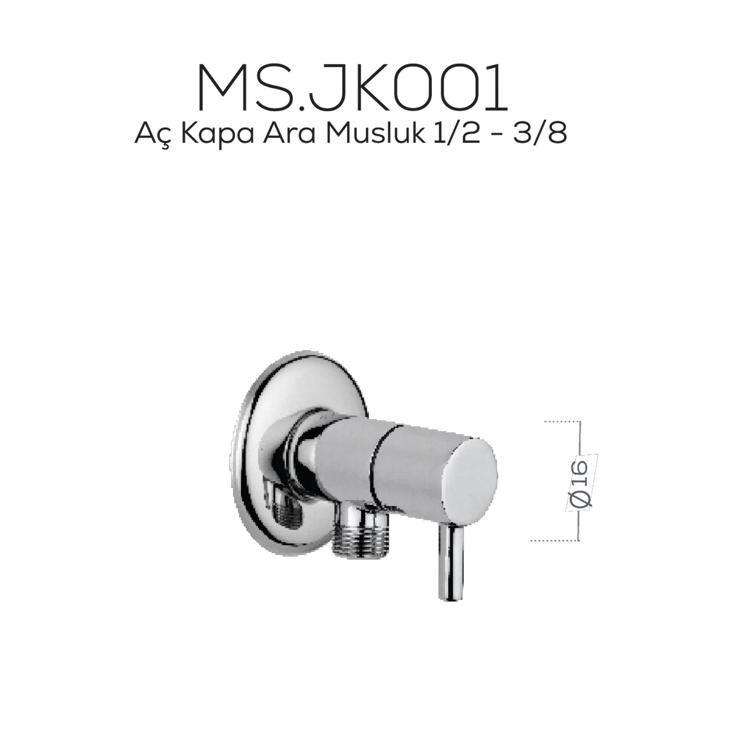 Creavit Aç Kapa Ara Musluk 1/2 - 3/8 - JK001