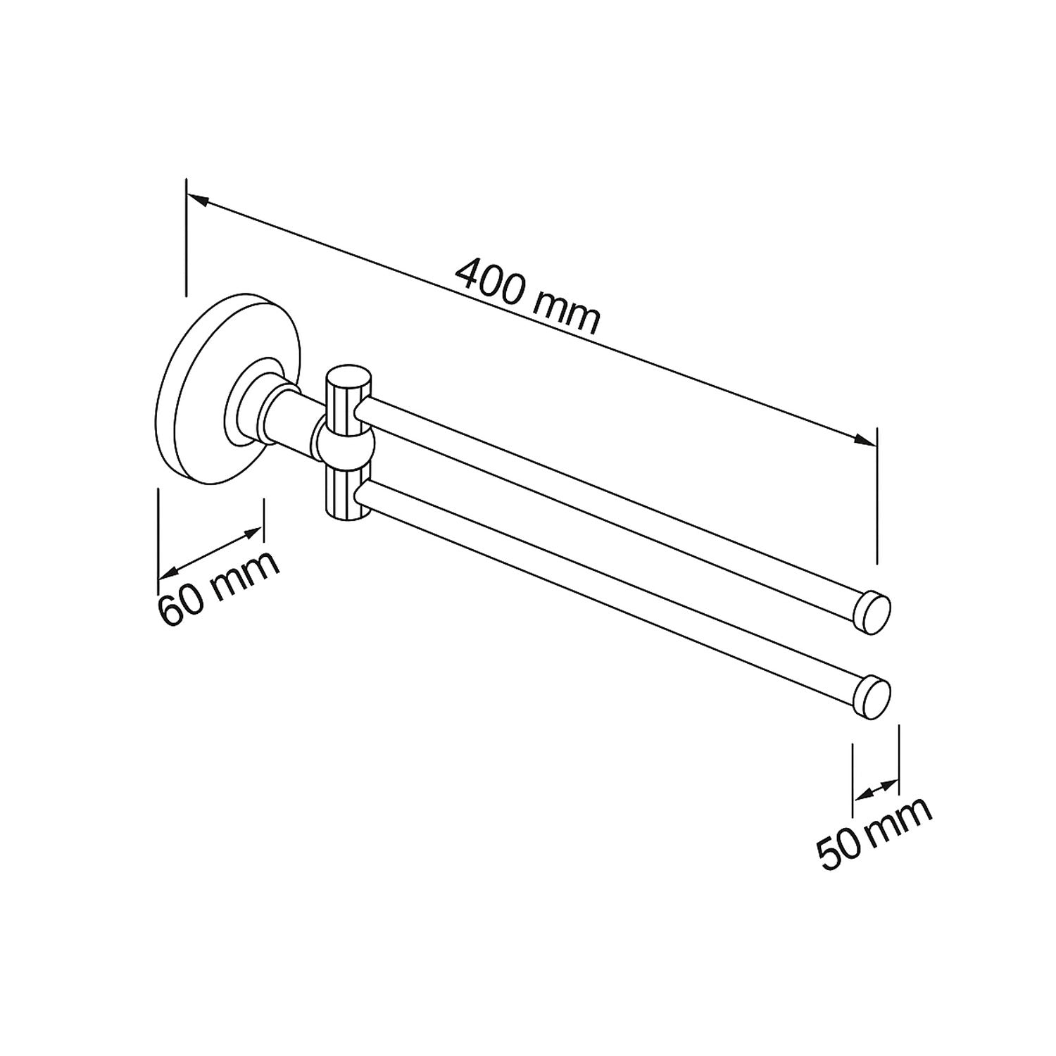 Lider Life Serisi Tek Rozetli İkili Döner Havluluk - 1139-2