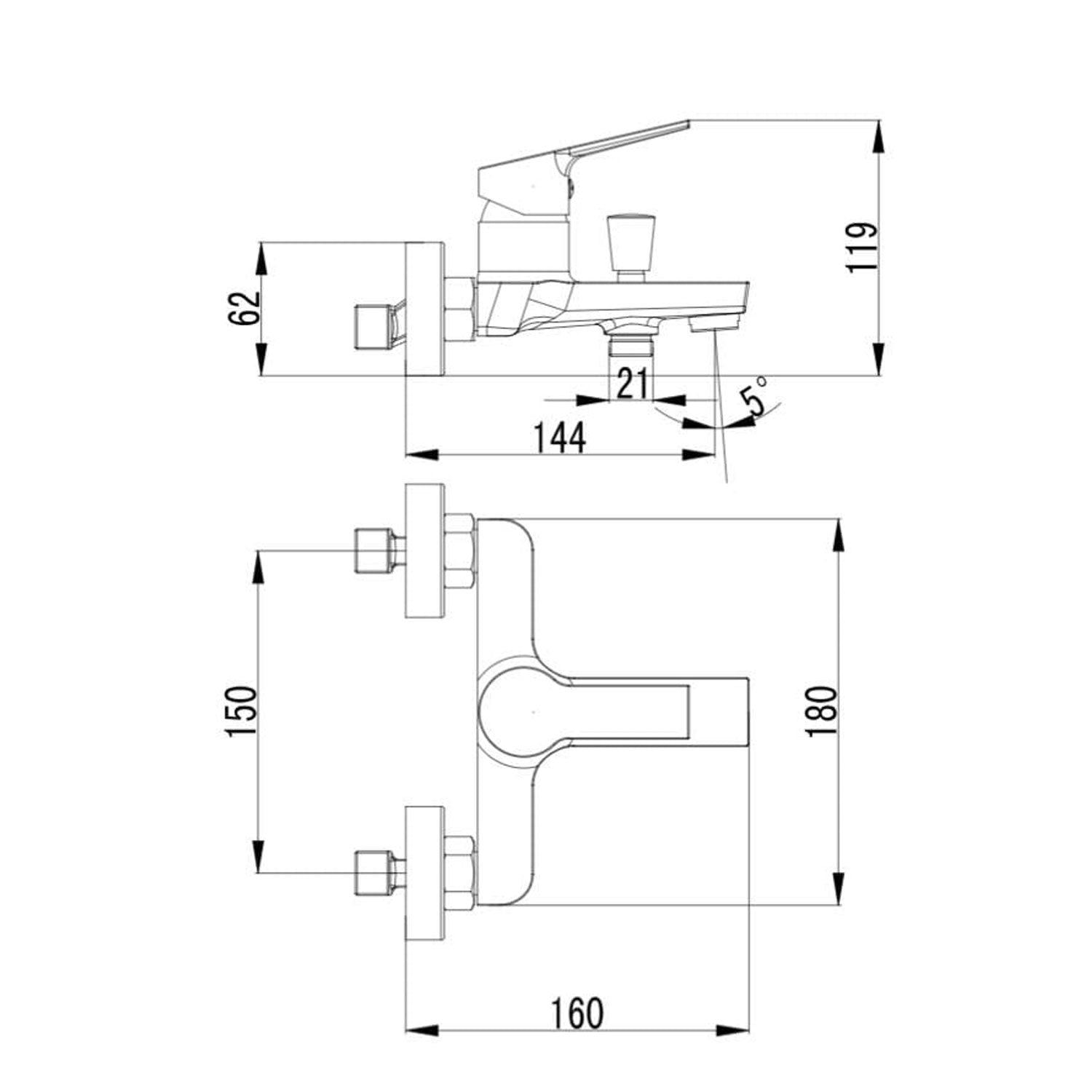 Creavit Luna Banyo Armatürü Krom - LN2500