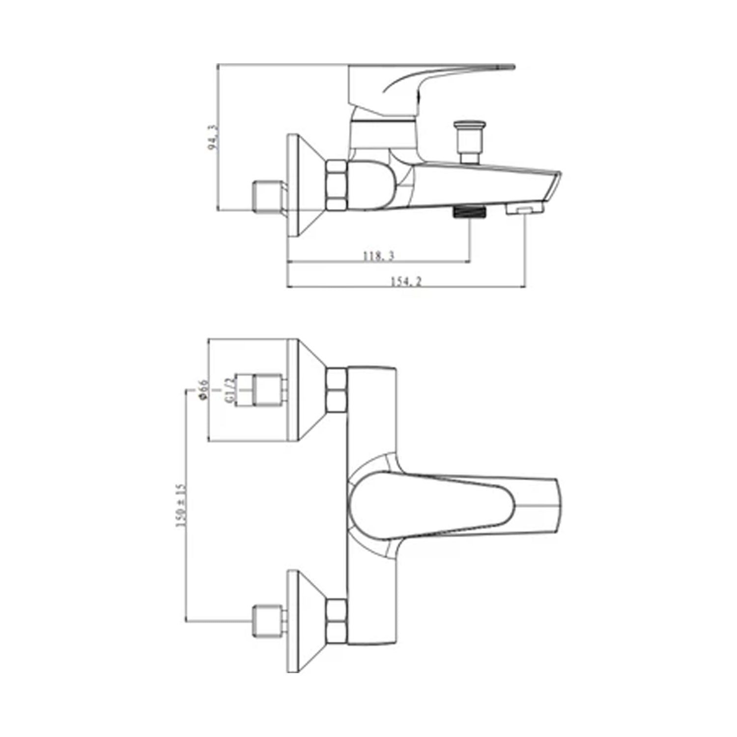 Creavit Liva Banyo Armatürü Krom - LV2500