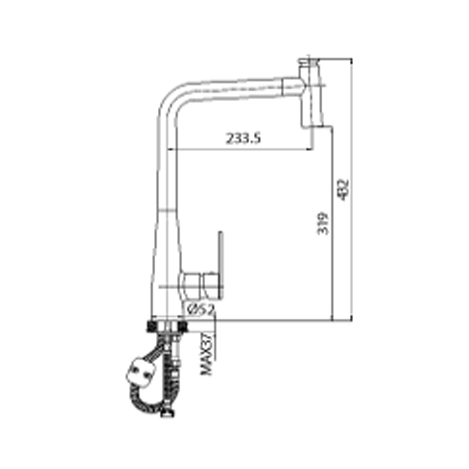 Creavit Mutfak Armatürü İki Fonksiyonlu(Spiralli) Krom - MF8855