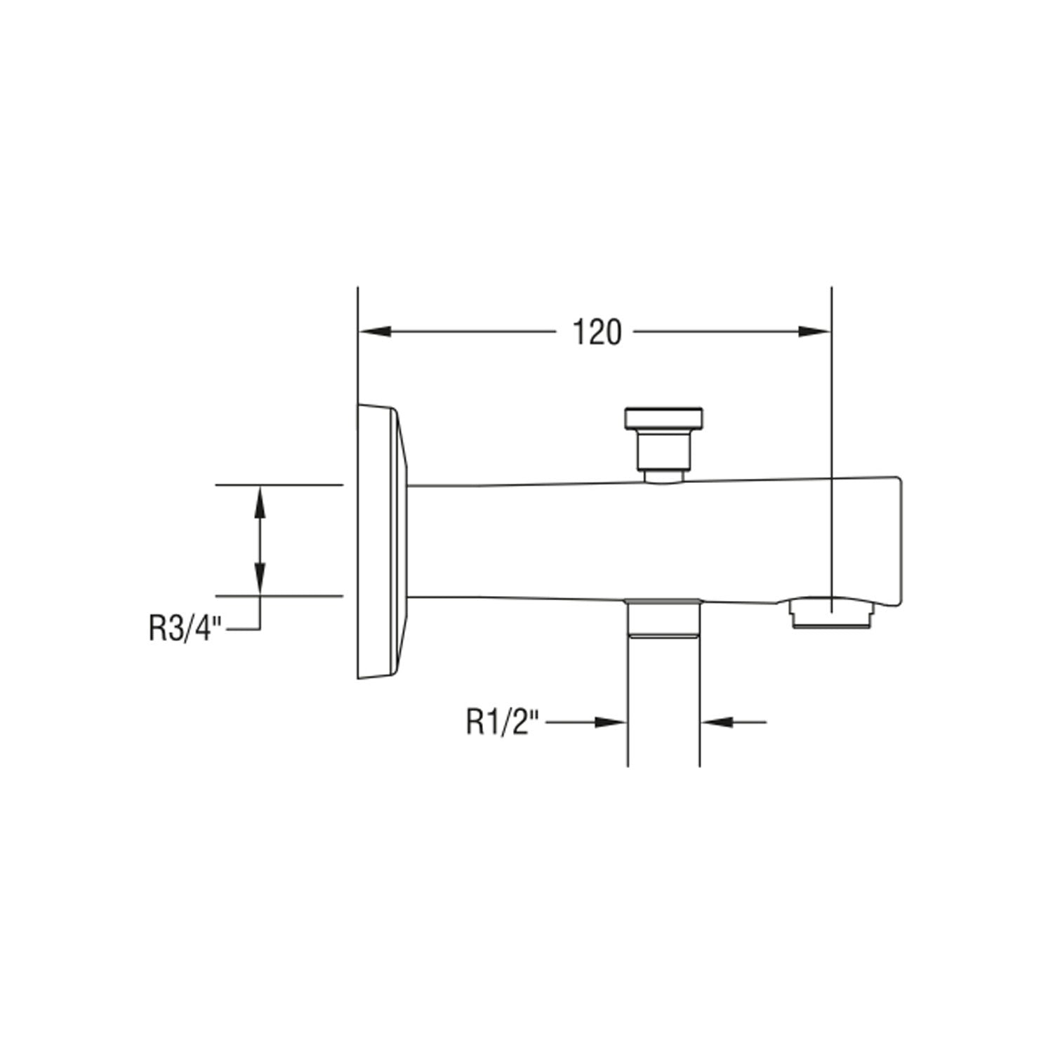 NSK Ankastre Yönlendiricili Çıkış Ucu Krom - N208118002