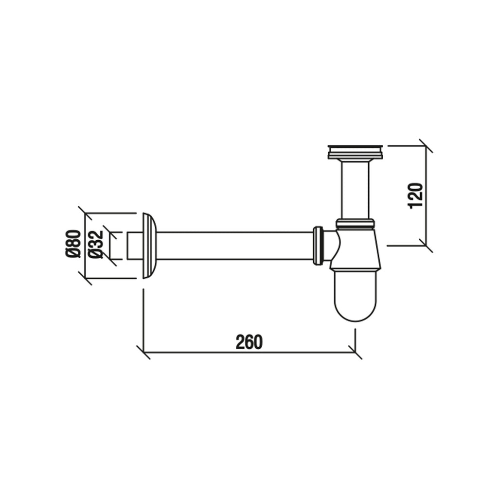 NSK Lavabo Sifonu Krom - N2610202